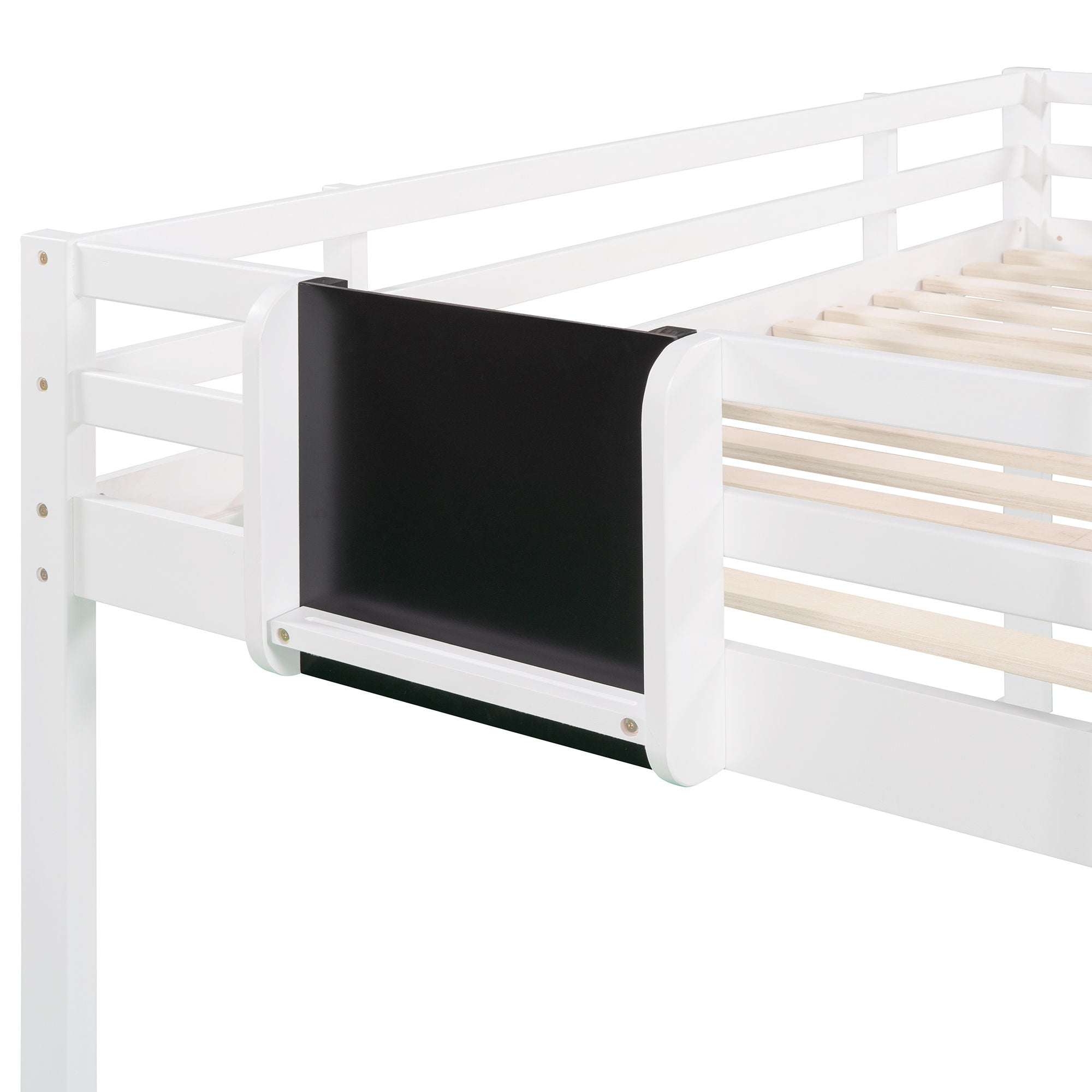 Loft Bed With Slide, Stair And Chalkboard