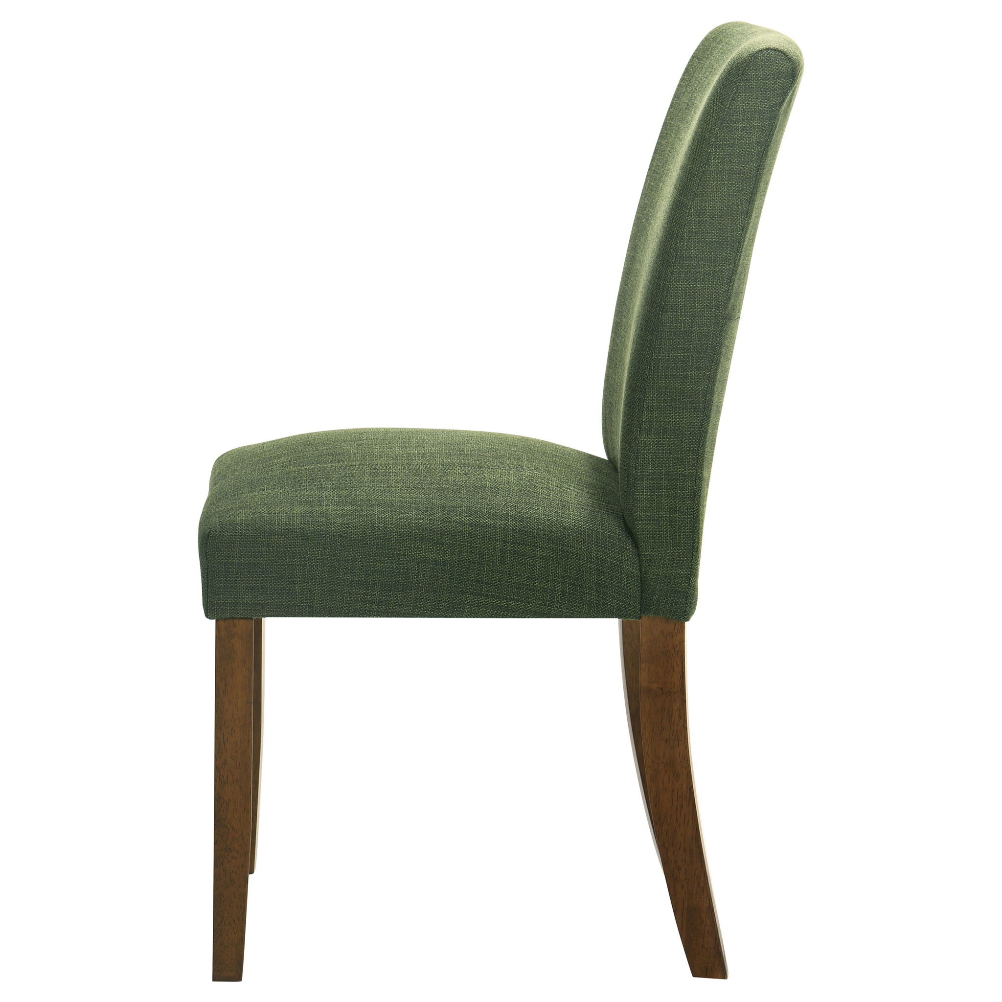 Luxe Upholstered Dining Side Chairs With Gently Curved Back (Set of 2)