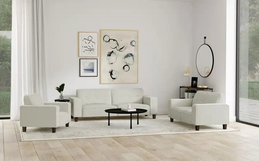 Deerhurst - Upholstered Tufted Track Arm Sofa Set