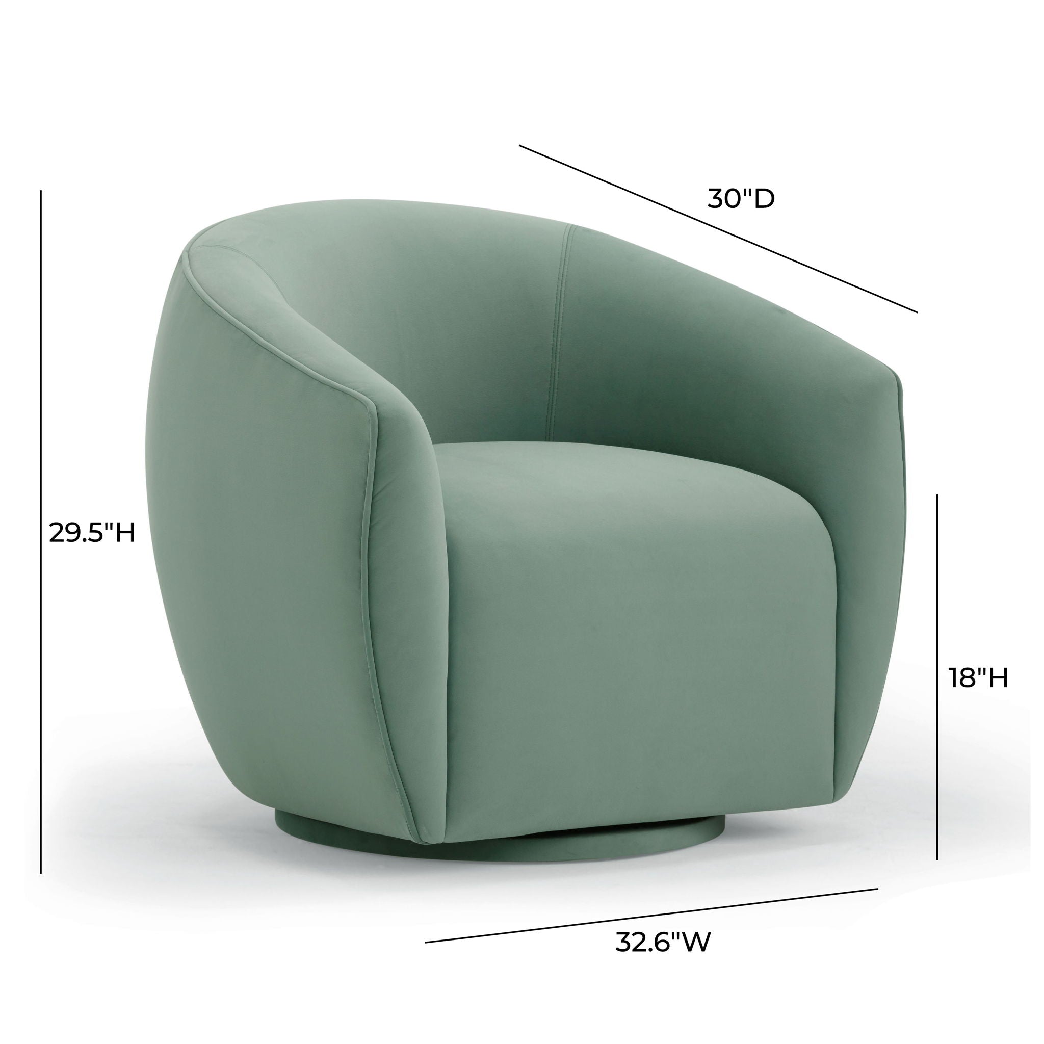 Jordan - Velvet Swivel Chair