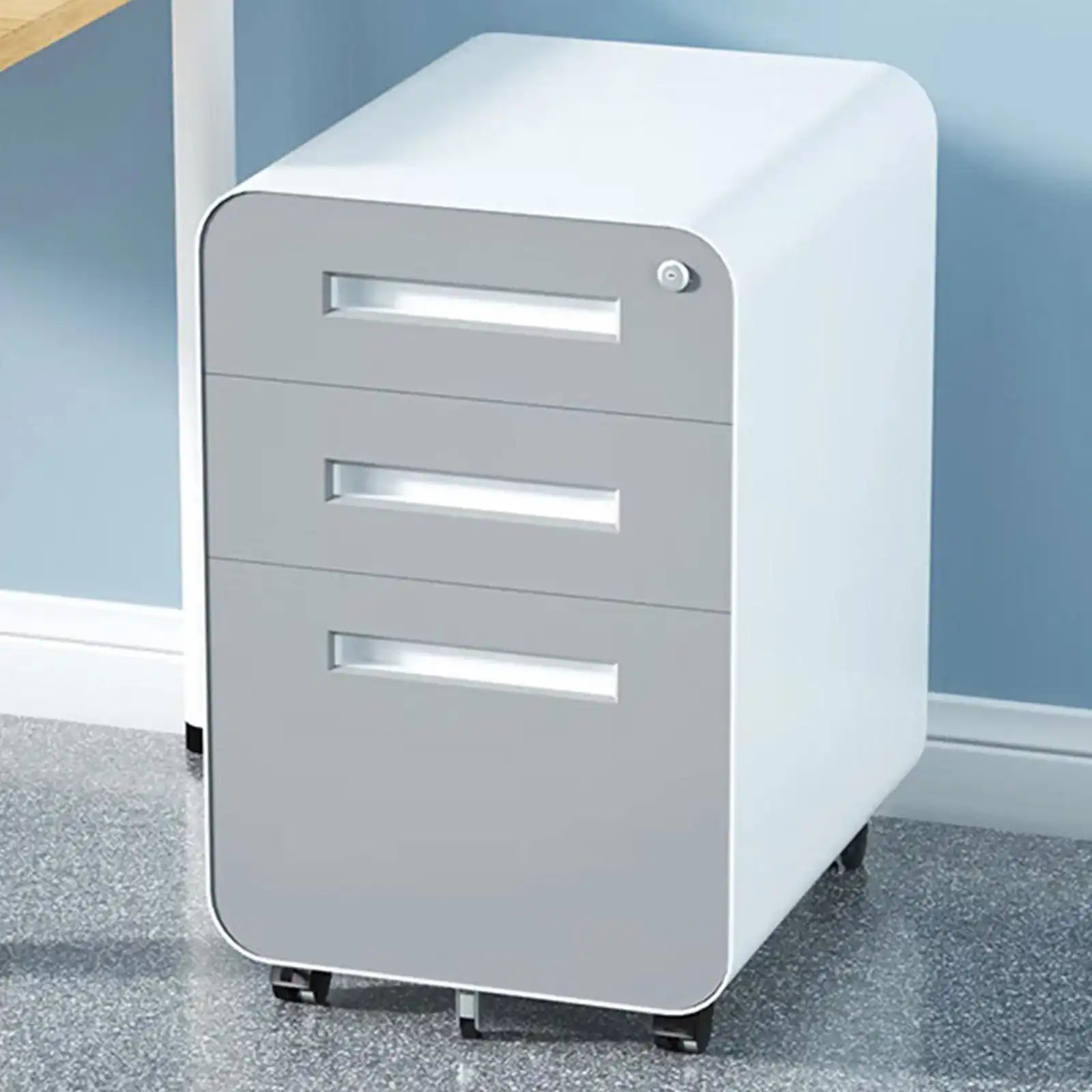 3 Drawer Mobile File Cabinet Under Desk Office