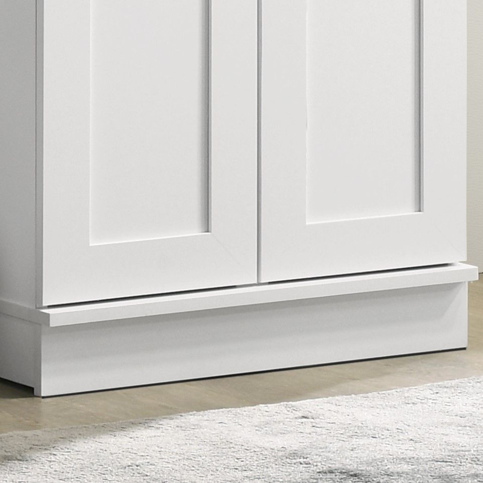 Evelyn - Sleek Storage Cabinet With Framed Panel Design - White - Best Buy Furniture
