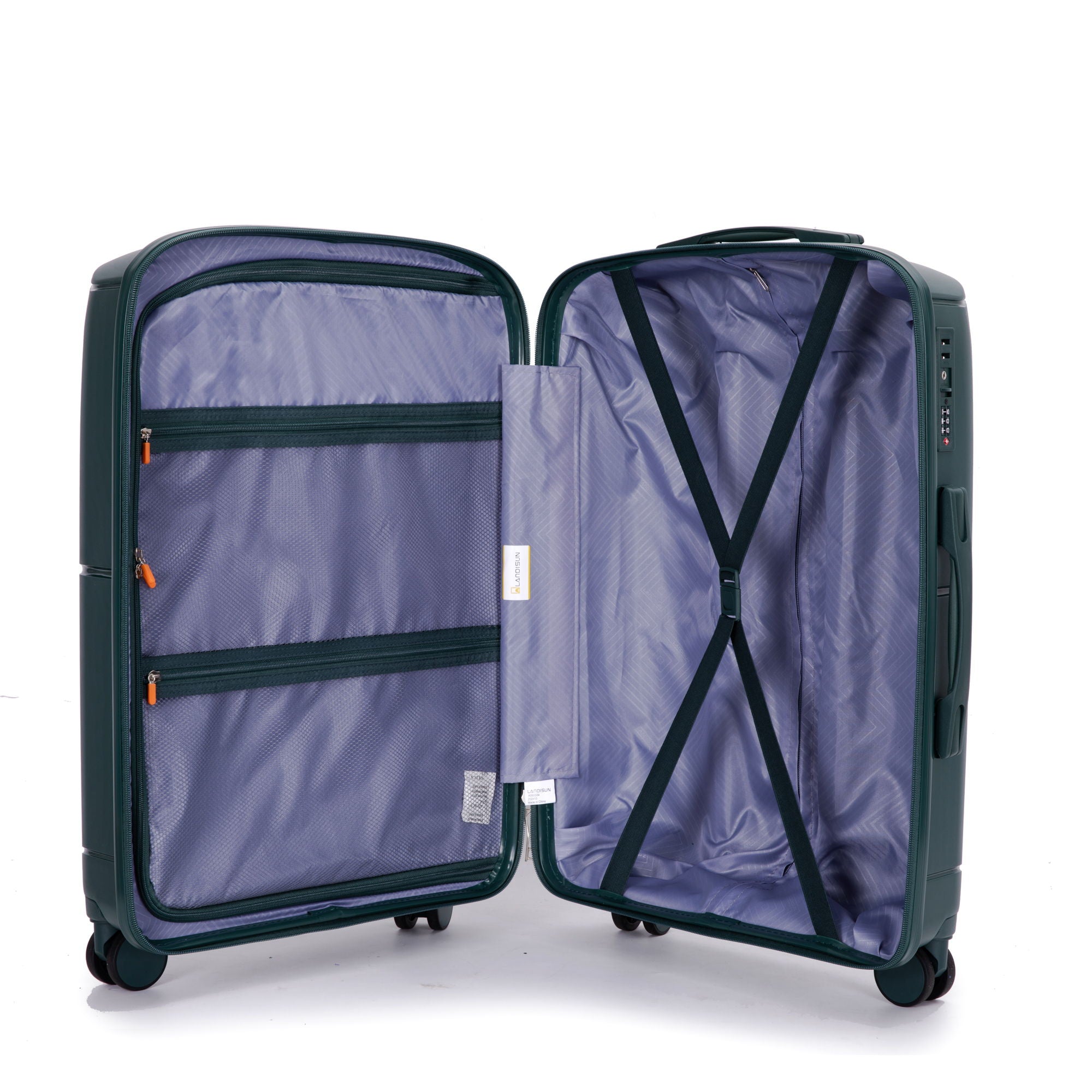 3 Piece Set Expandable Hardshell Suitcase Double Spinner Wheels