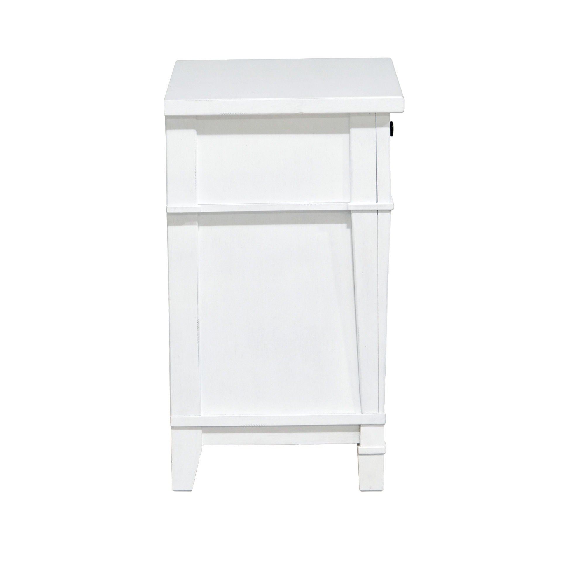 Coastal 3 Drawer Nightstand - White - Best Buy Furniture