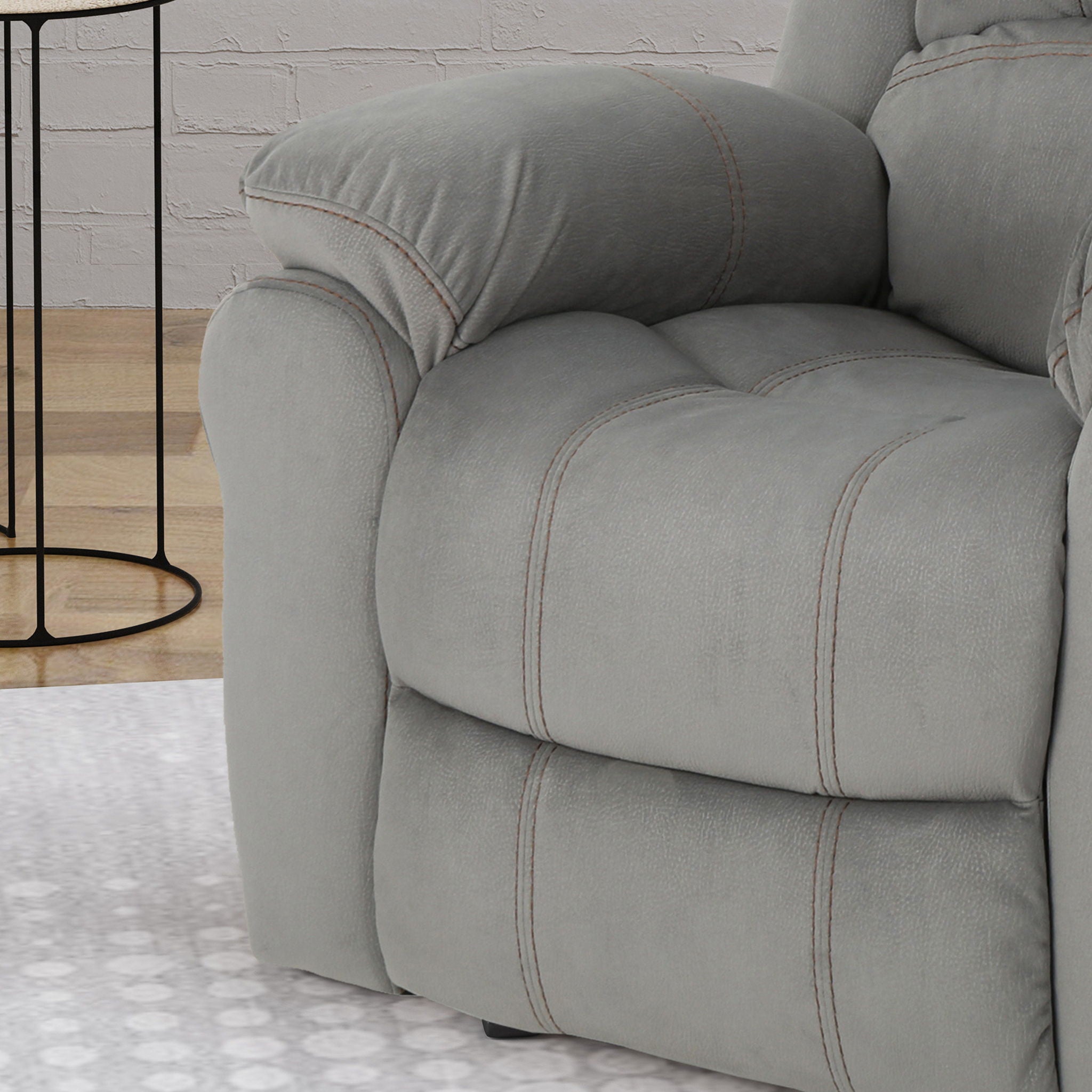 Wide Manual Glider Standard Recliner - Gray