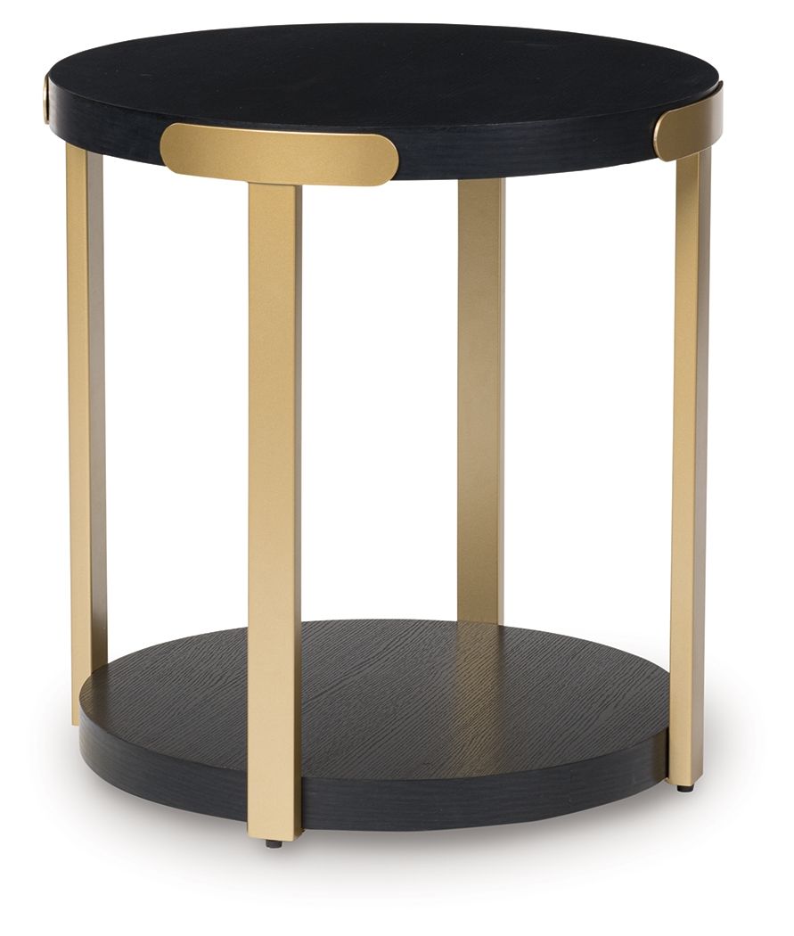 Shylore - Occasional Table Set (Set of 3) - Black / Brass Finish - Best Buy Furniture