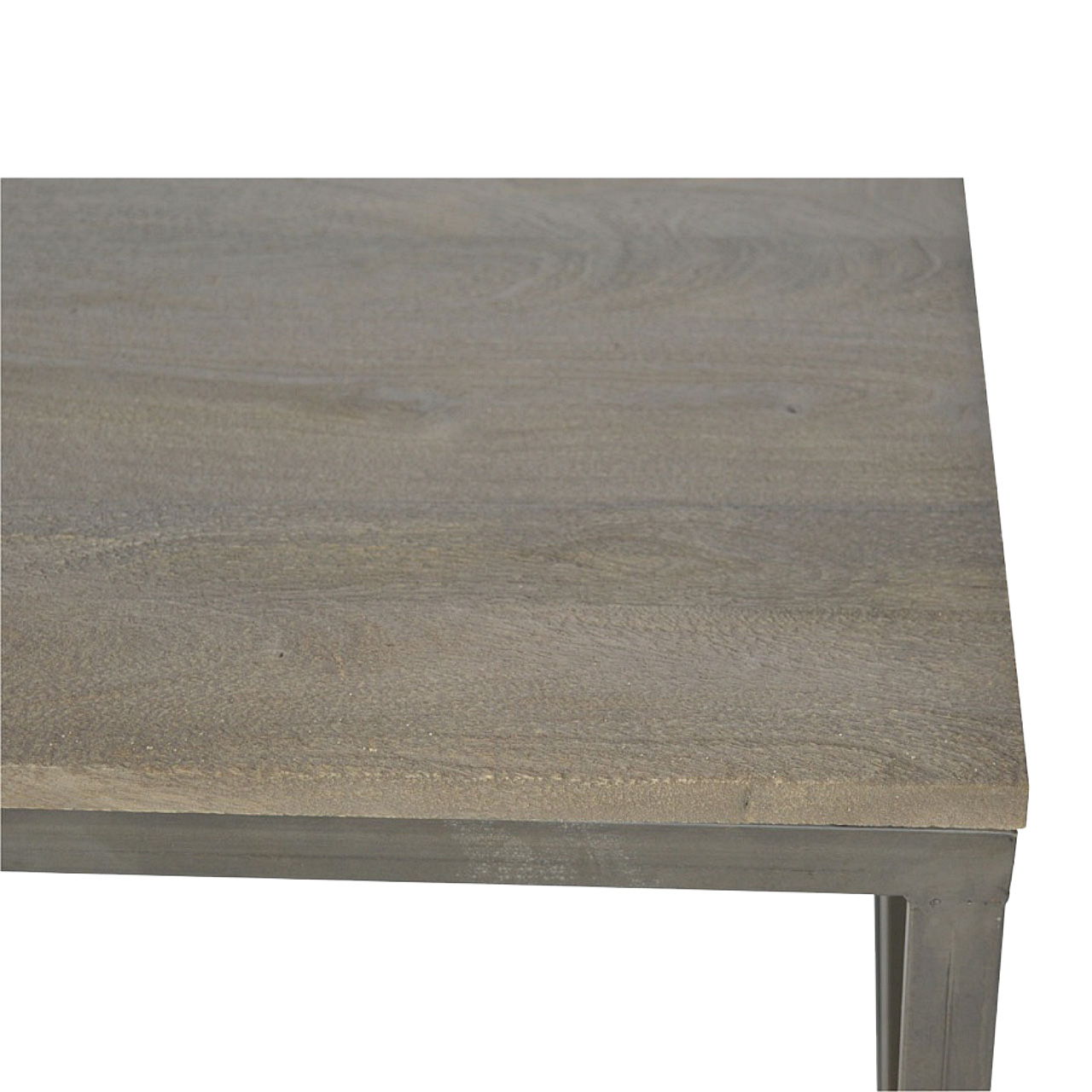 Industrial Cross Metal Coffee Table - Pewter