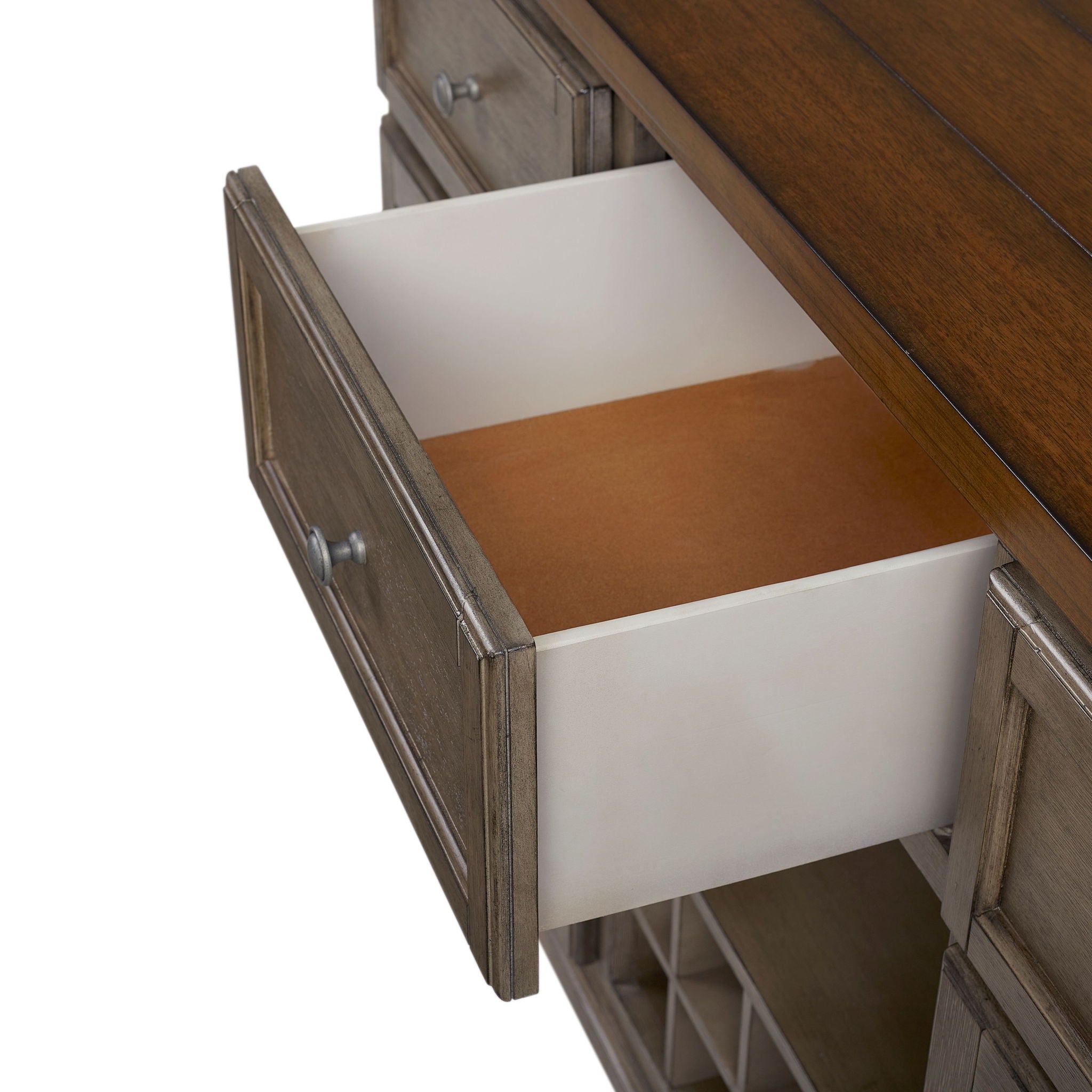 Rustic Two Tone Sever With Powerpack - Gray - Best Buy Furniture