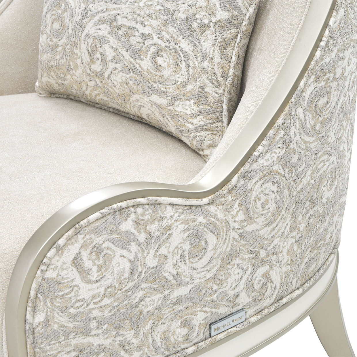 La Marisia - Chenille Accent Chair - Tranquil / Light Champagne