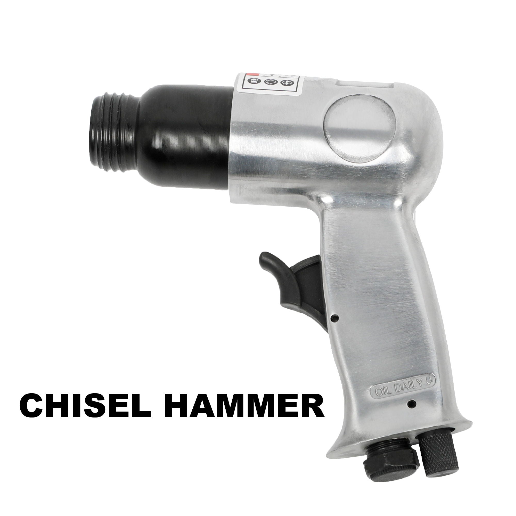 71 Piece Air Tool And Accessories Kit, Impact Wrench, Air Ratchet, Die Grinder, Aire Hammer, Hose Fittings, Storage Case - Black / Silver