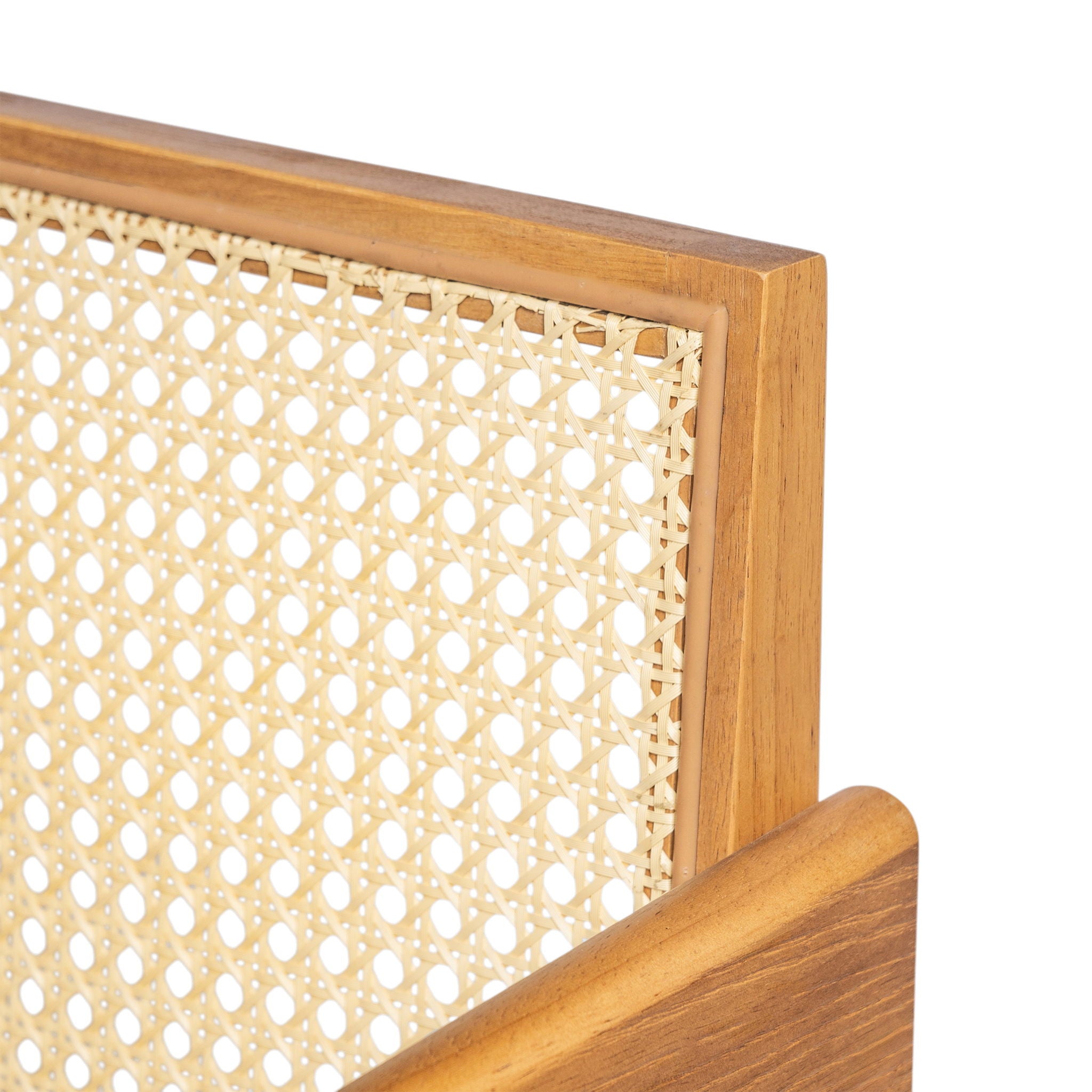 Chandigarh Arm Dining Chair With Natural Cane Design (Set of 2)