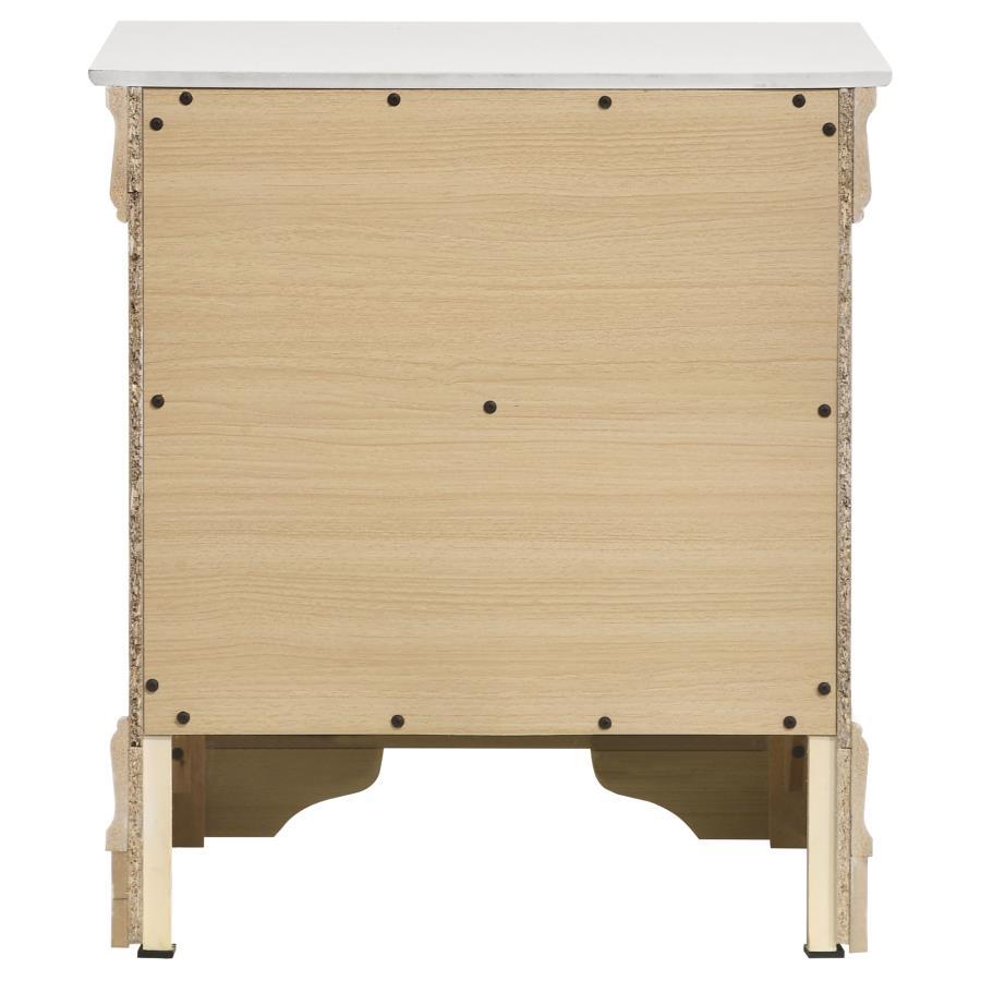 Louis Philippe - 2-Drawer Nightstand Bedside Table - White - Best Buy Furniture