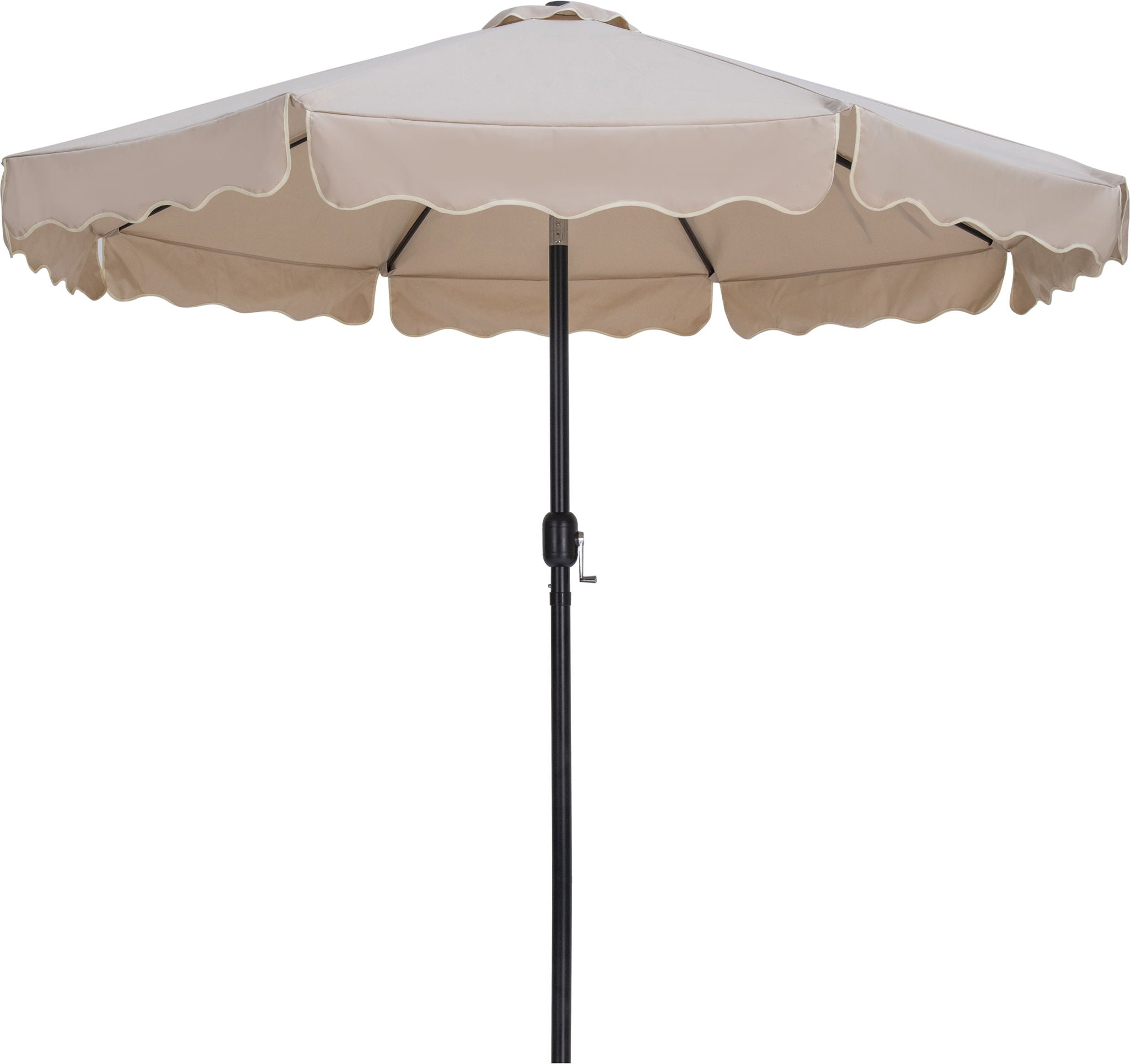 Amalfi - Aluminum Patio Umbrella - White Base / Black Pole