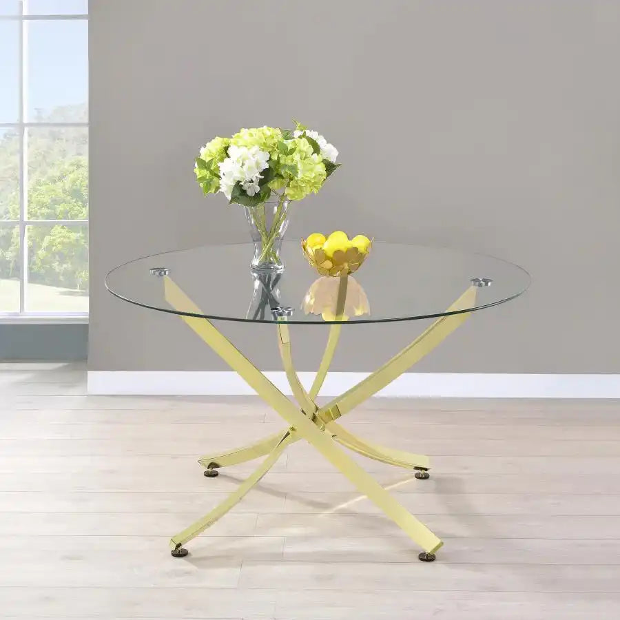 Beckham - Round Glass Top Dining Table