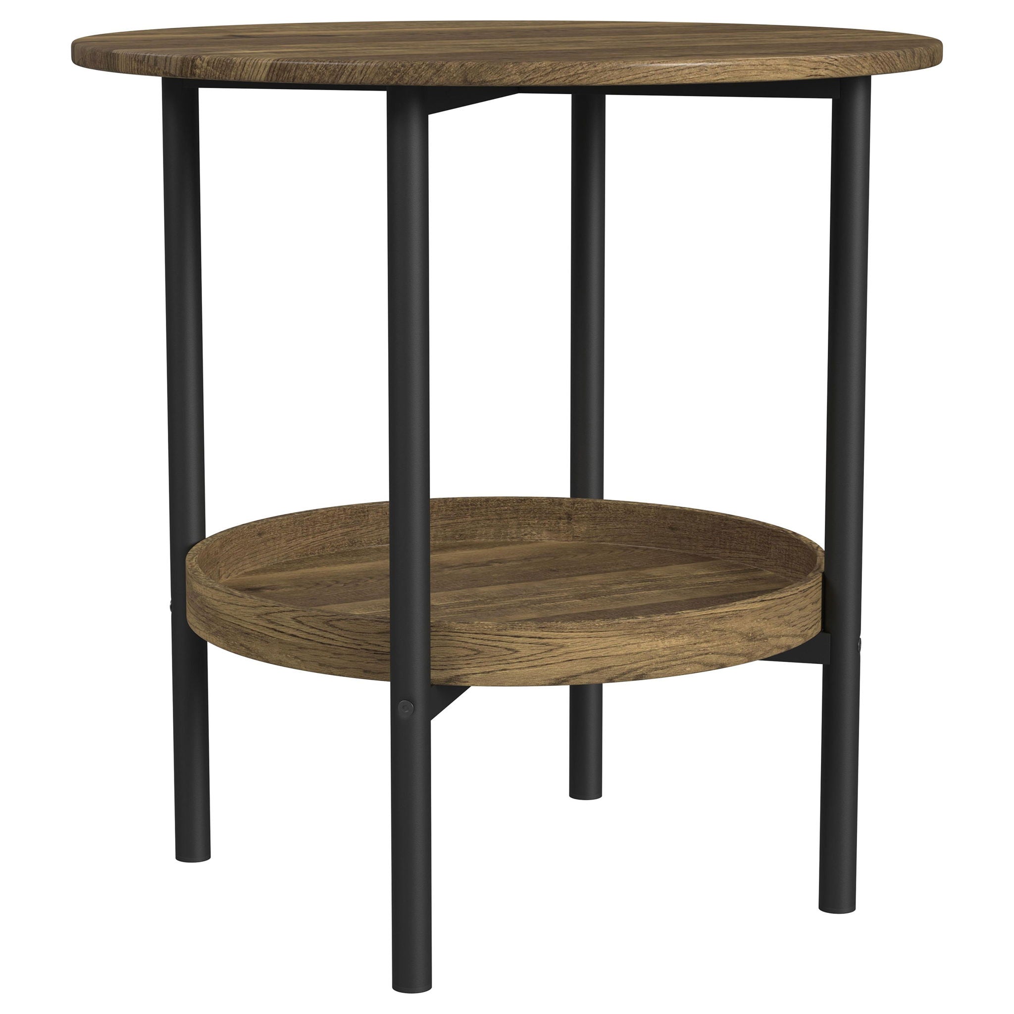 Kavita - Round Top Side End Table - Brown
