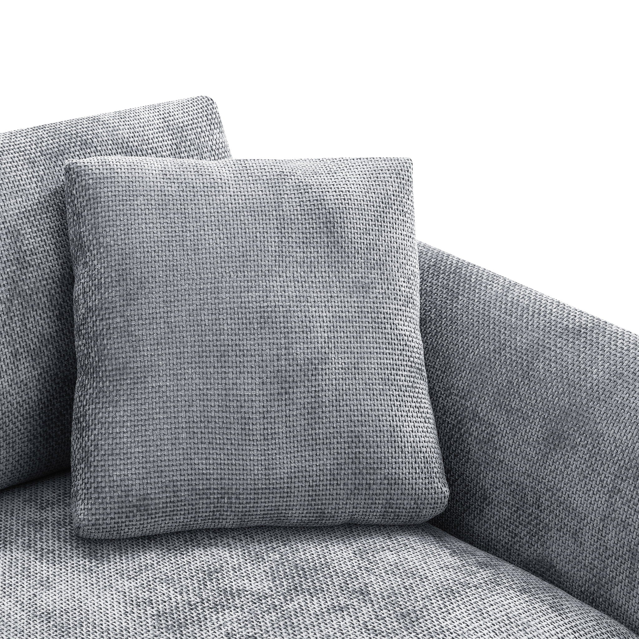 Modern Cloud Sectional Sofa L Shaped Luxury Couch Set With 2 Free Pillows 4 Seat With Oversized Chaise