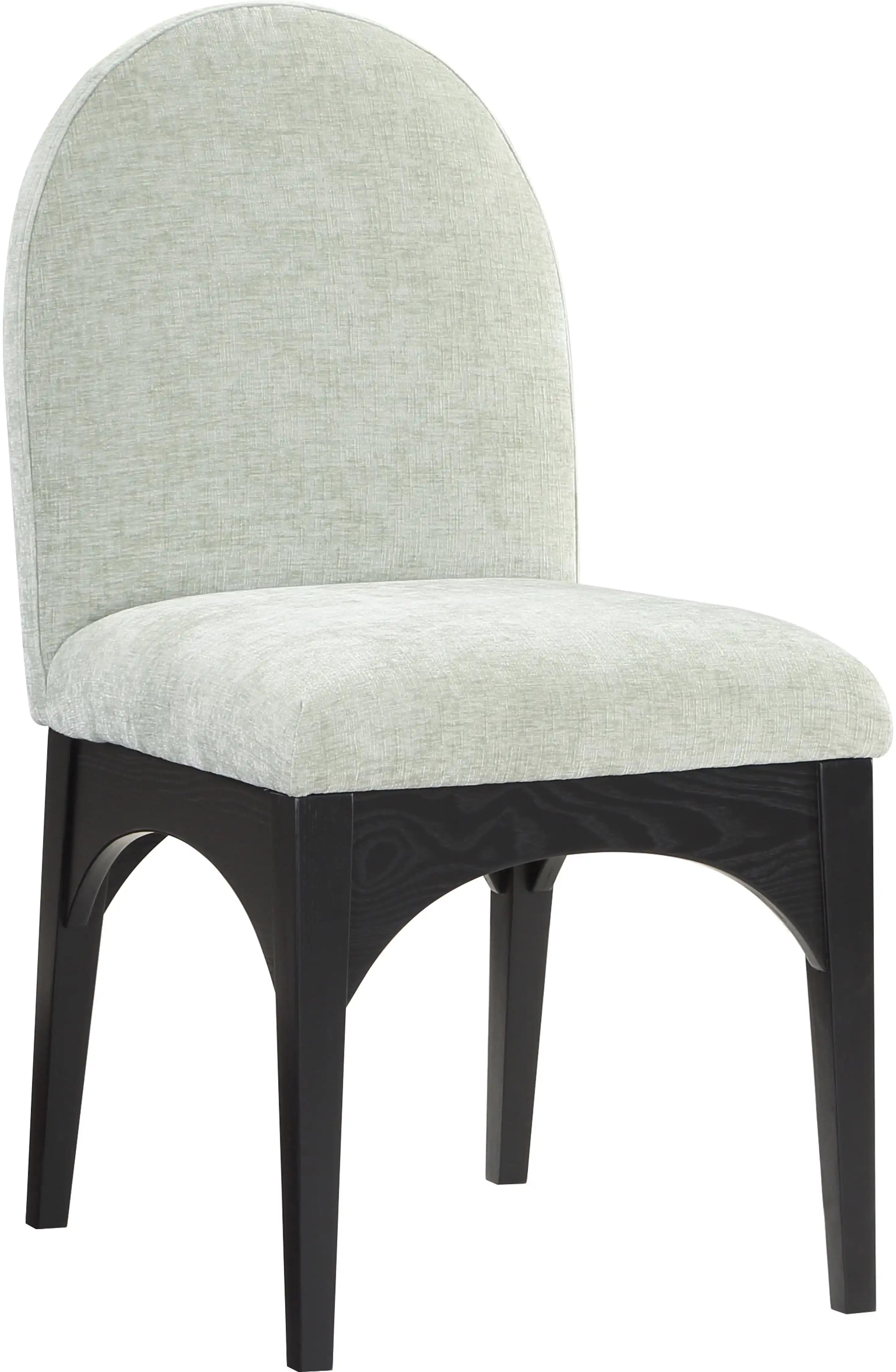 Waldorf - Chenille Dining Side Chair With Black Legs - Best Buy Furniture