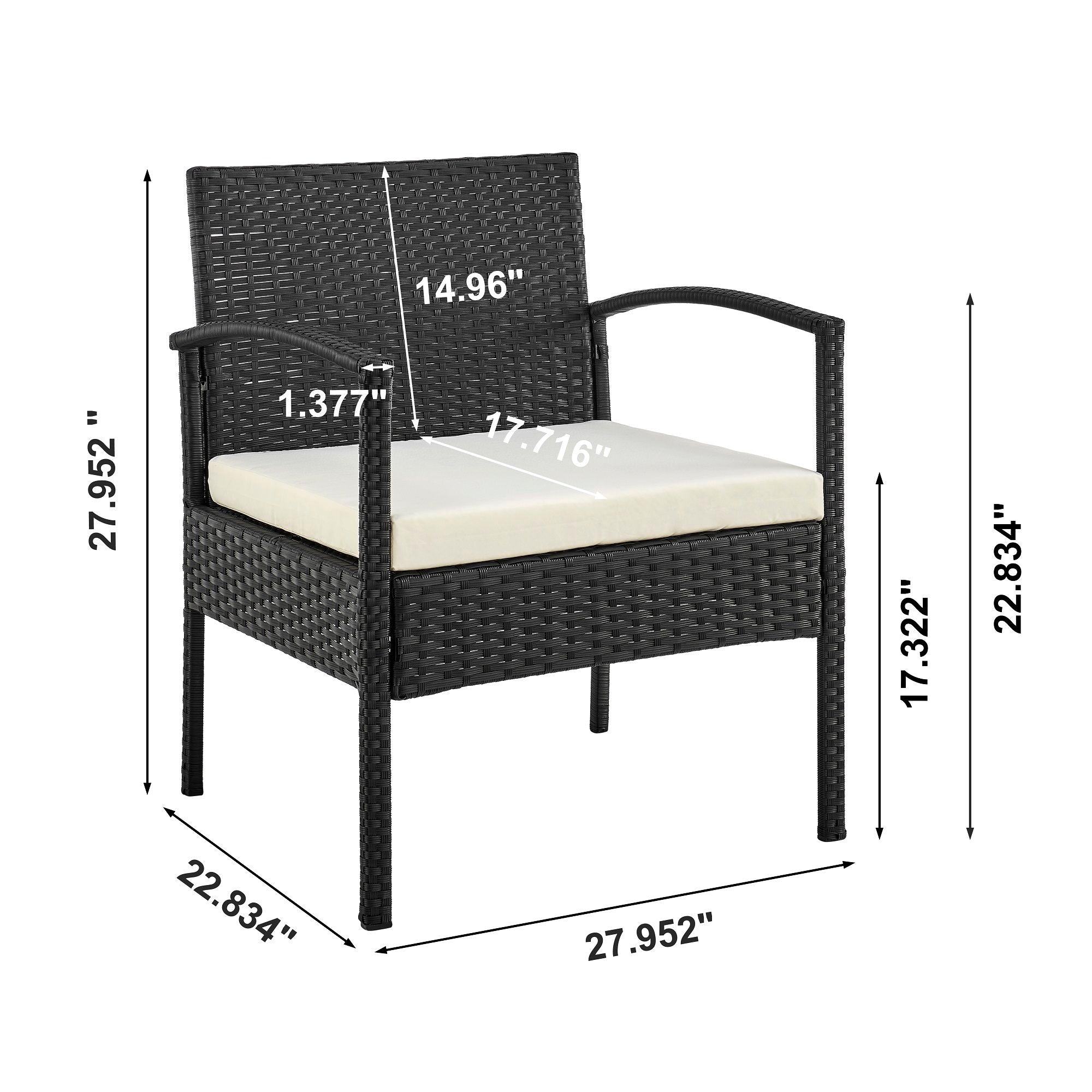 Noli - 3 Piece Outdoor Patio Set