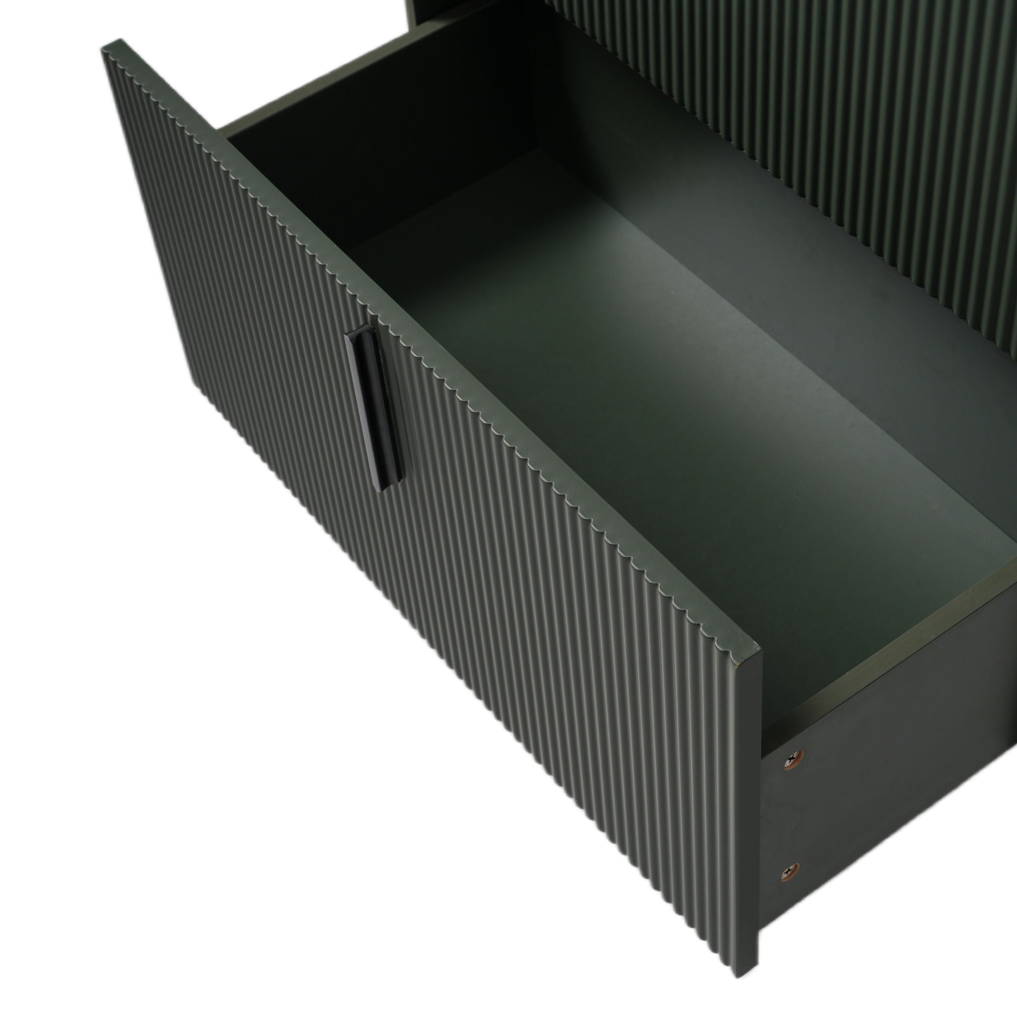 Bathroom Vanity With Ceramic Sink, Fluted Design