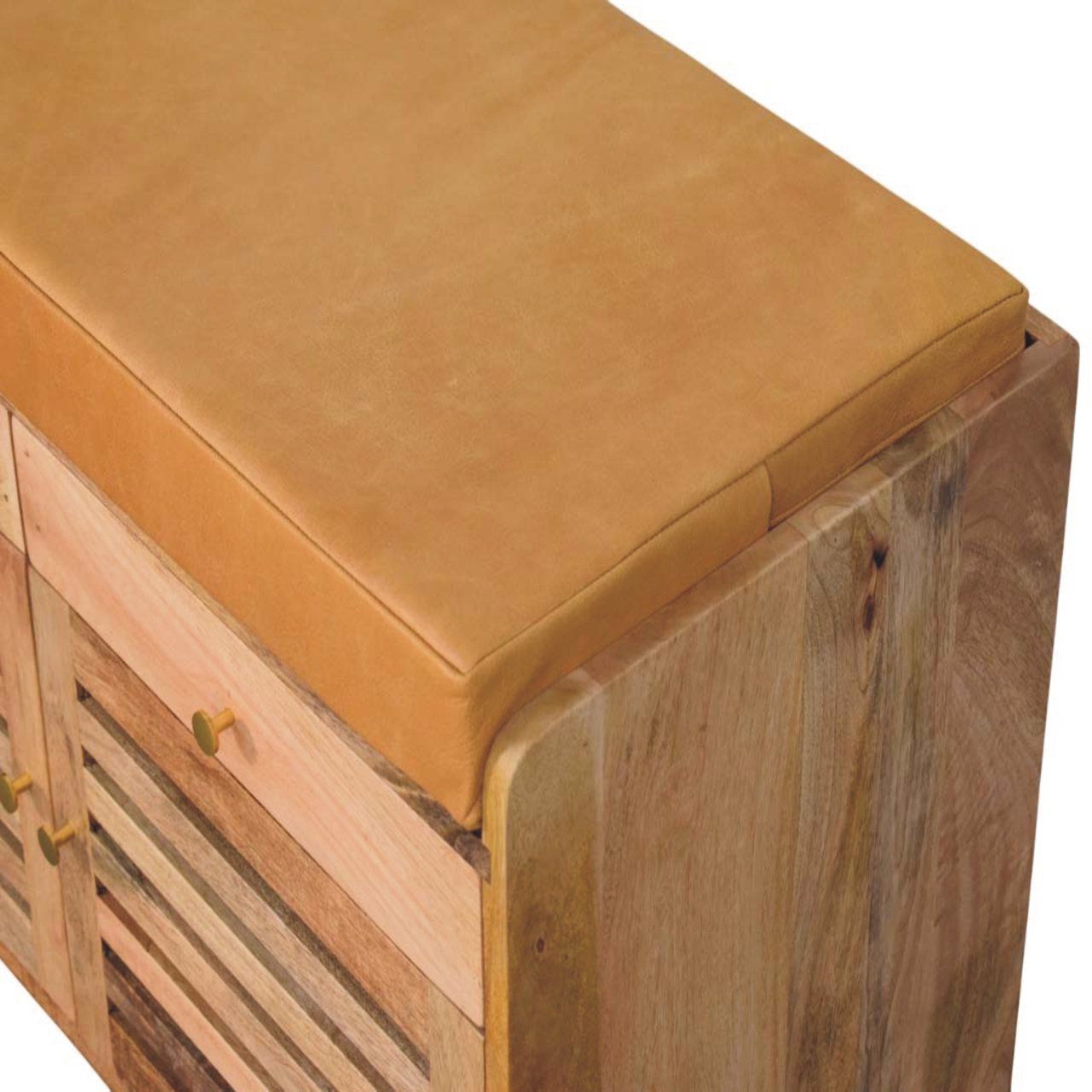 Shutter Shoe Rack With 2 Drawers - Beige - Best Buy Furniture