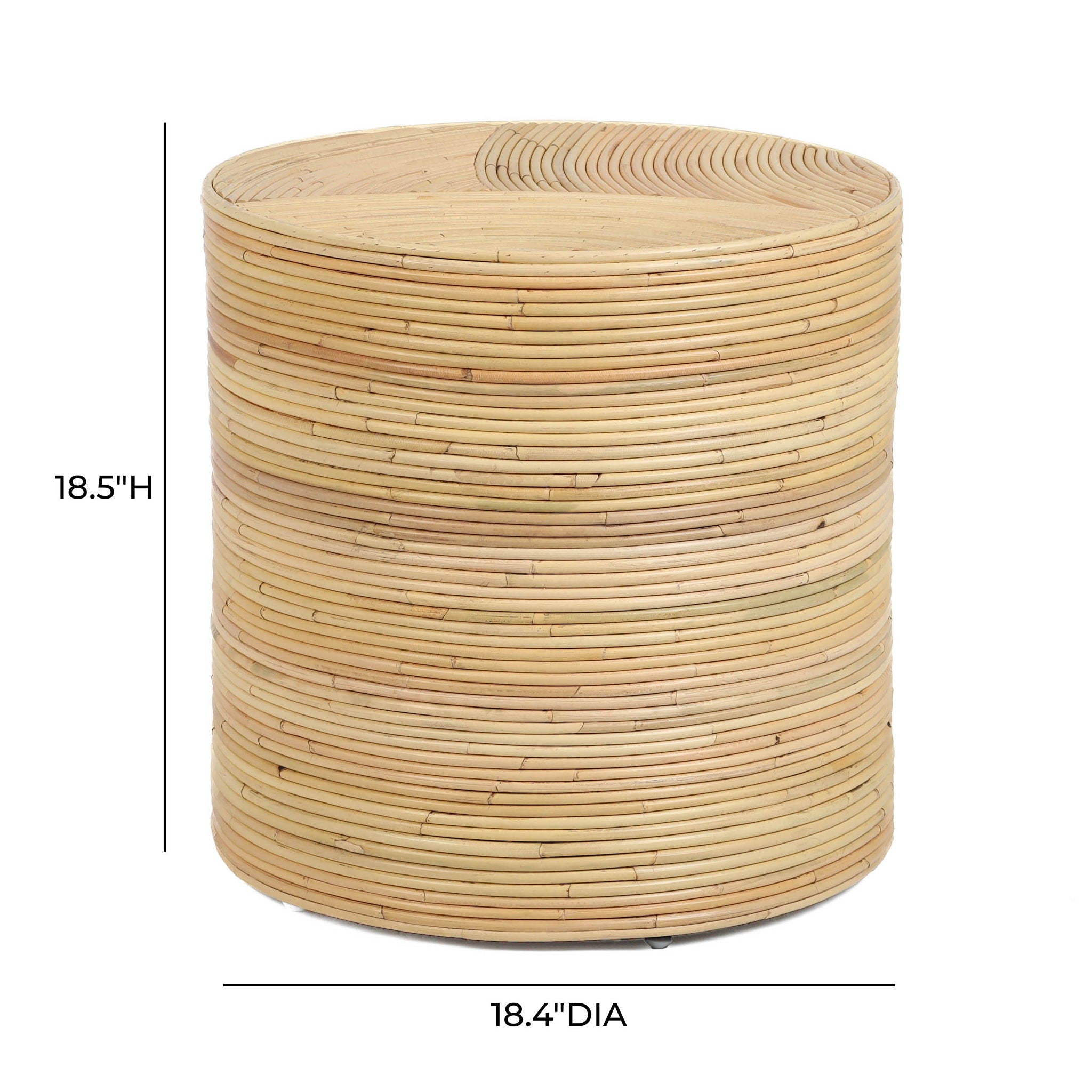 Matea - Rattan Arch Side Table - Natural