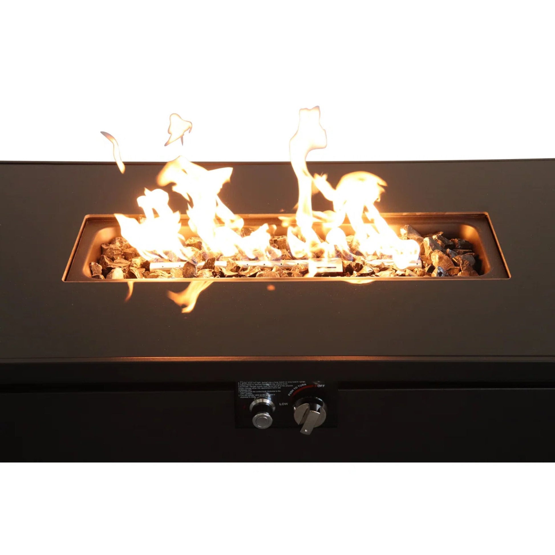 Rectangle Fire Pit, Fuel Versatility - Black - Best Buy Furniture