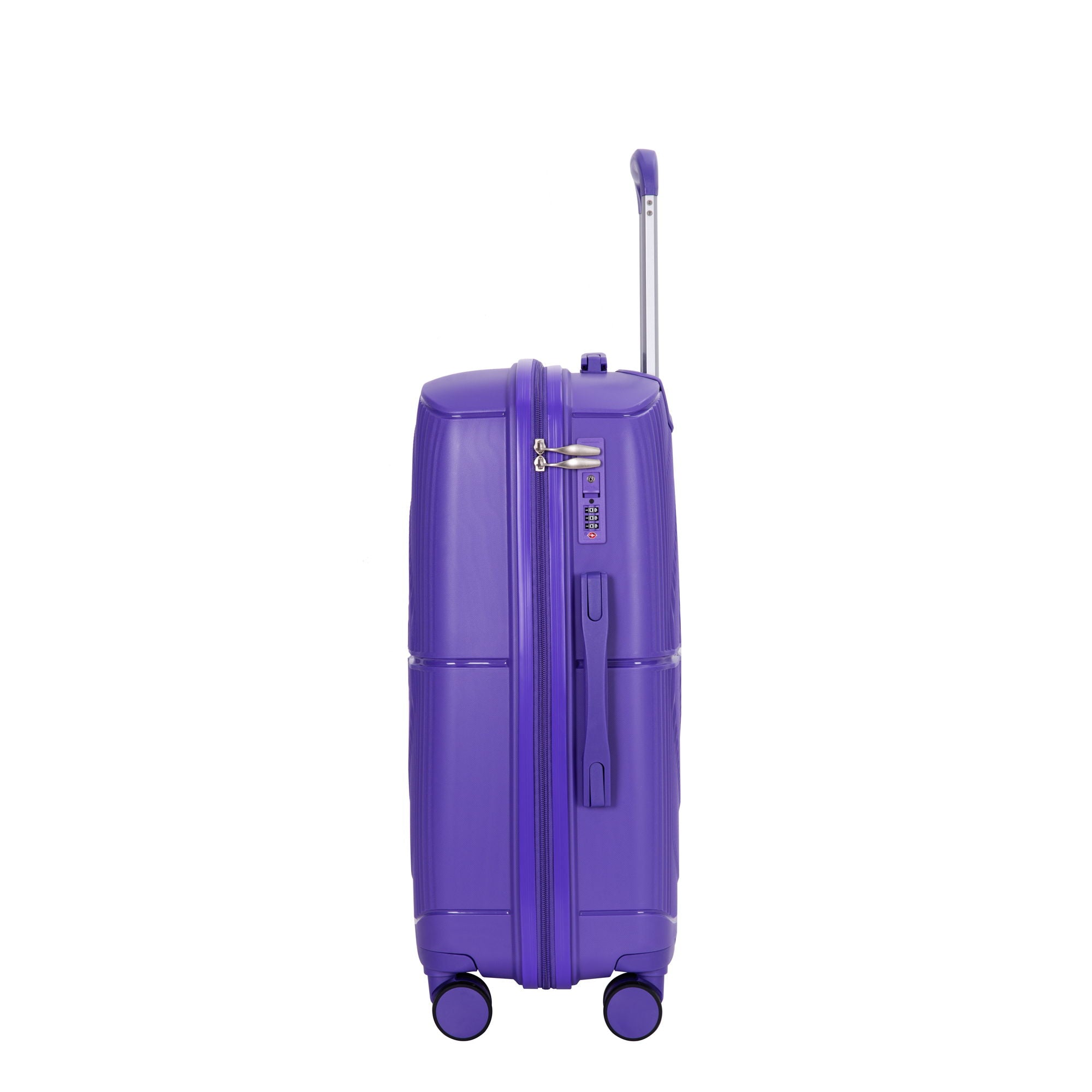 3 Piece Set Expandable Hardshell Suitcase Double Spinner Wheels