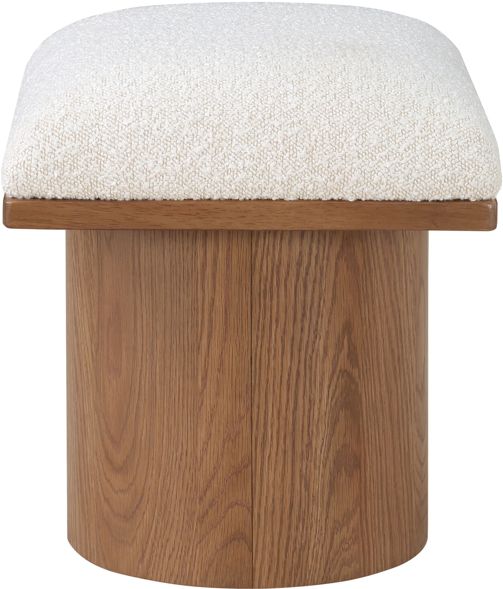 Pavilion - Bench Ottoman With Brown Base - Cream