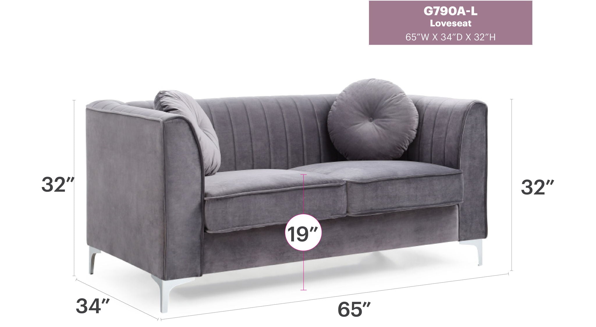 Delray - Micro Suede Loveseat