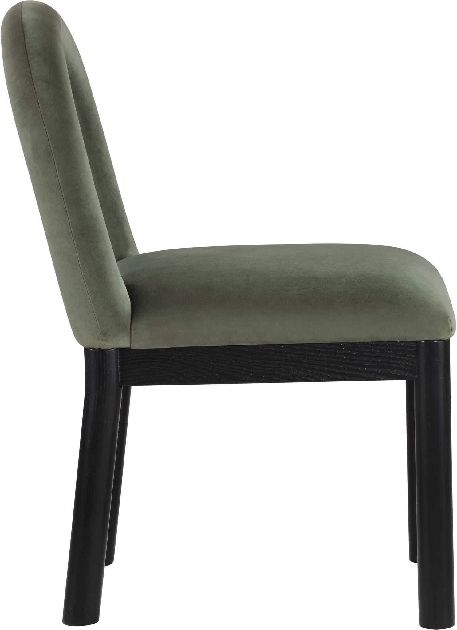 Conrad - Velvet Dining Chair With Black Legs