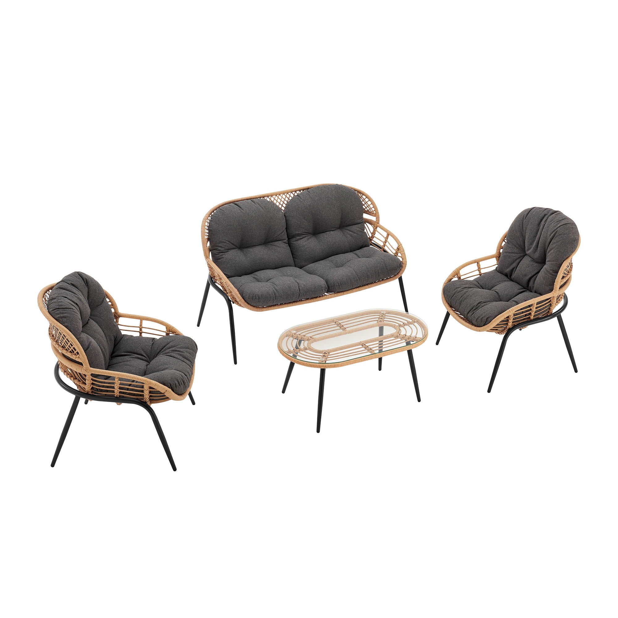 Pine - 4 Piece Outdoor Conversation Set