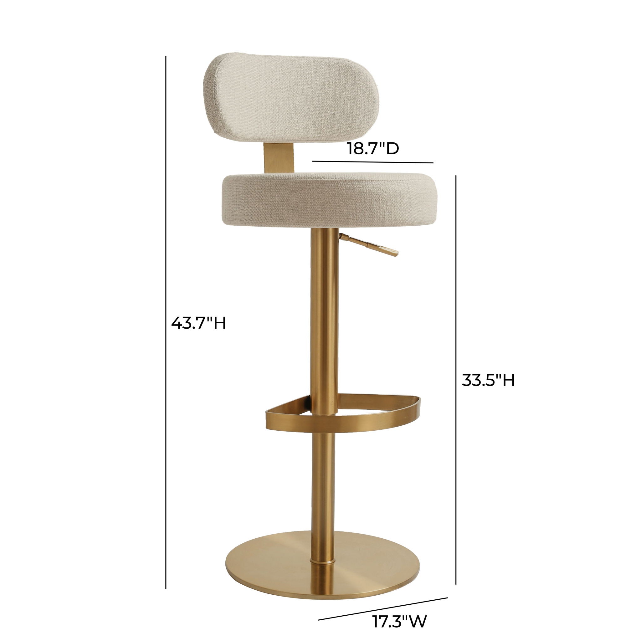Primrose - Adjustable Stool - Cream