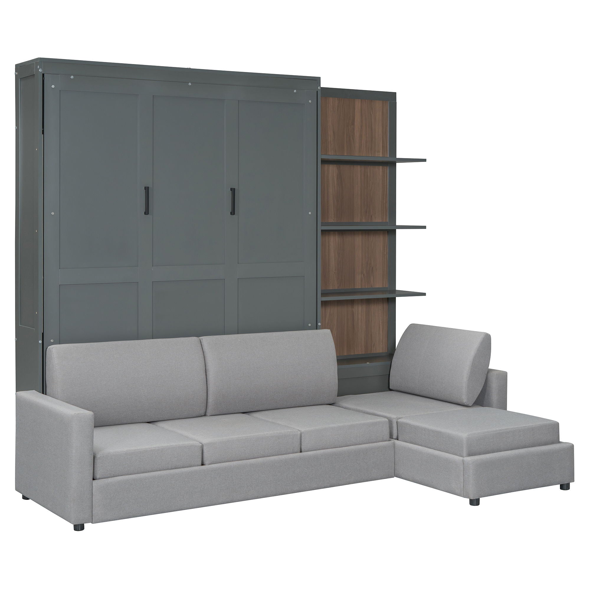 Murphy Bed With Sofa And Shelves