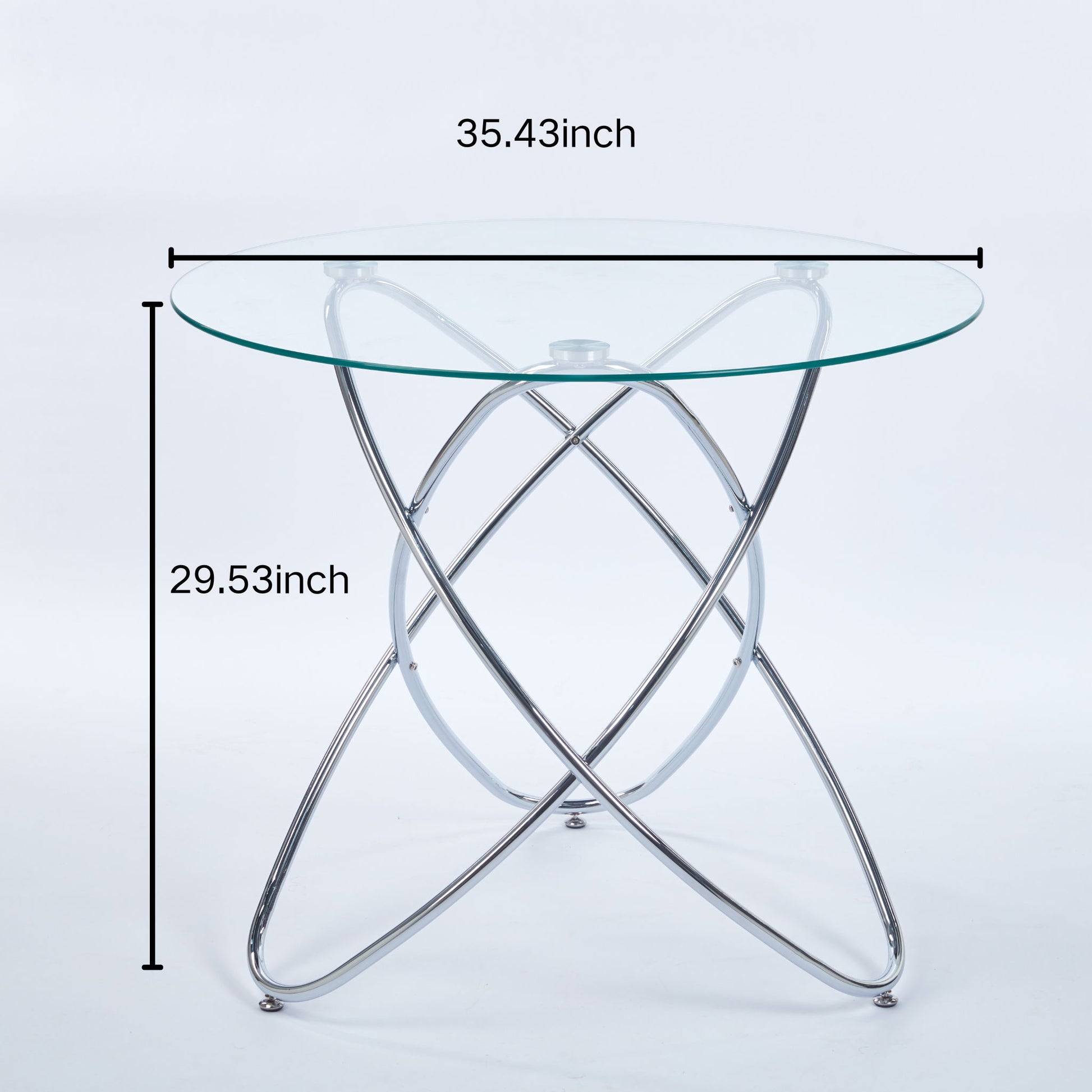 Metal Leg Dining Table With Tempered Glass Top - Best Buy Furniture