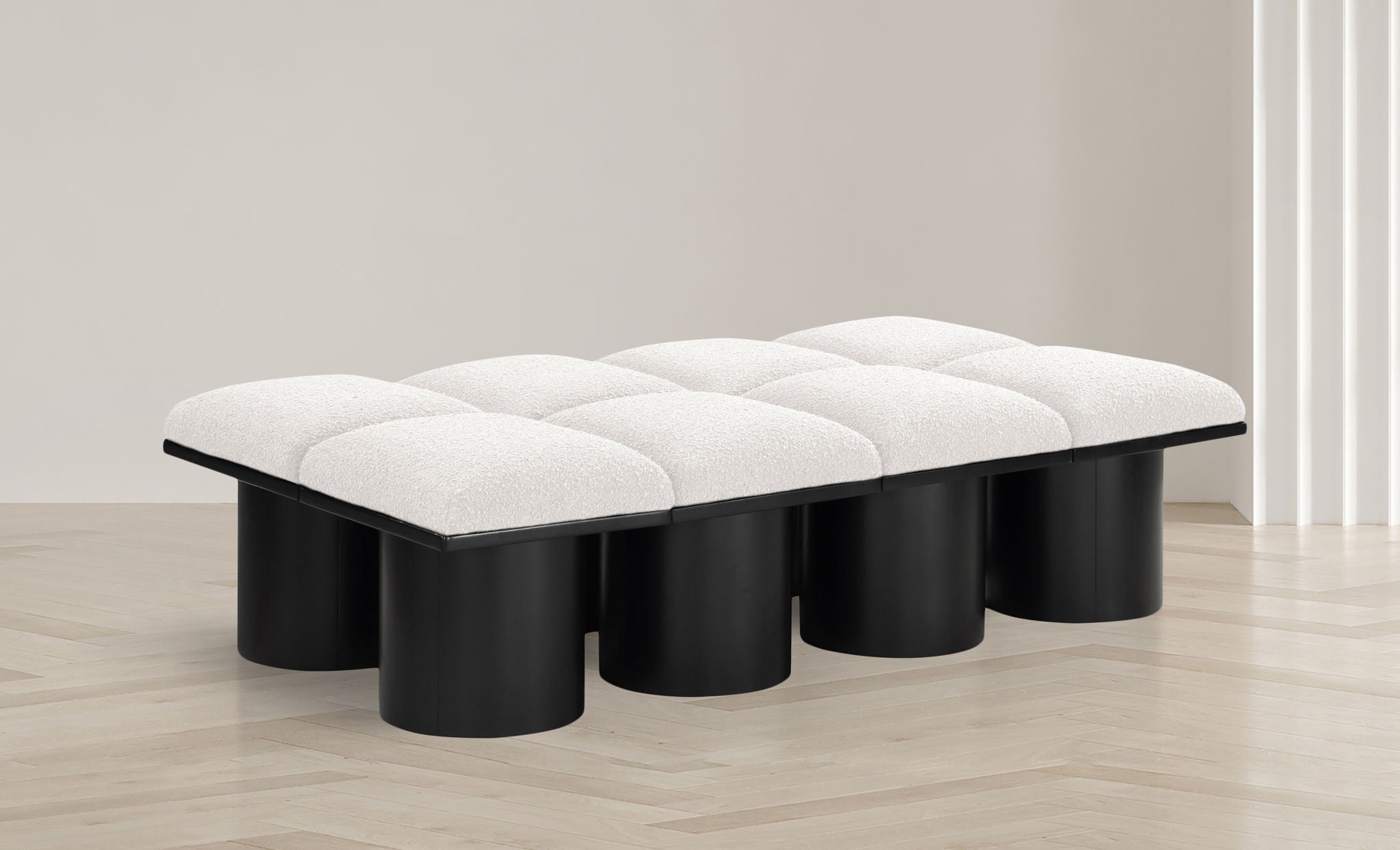 Pavilion - 8 Piece Modular Bench With Black Base