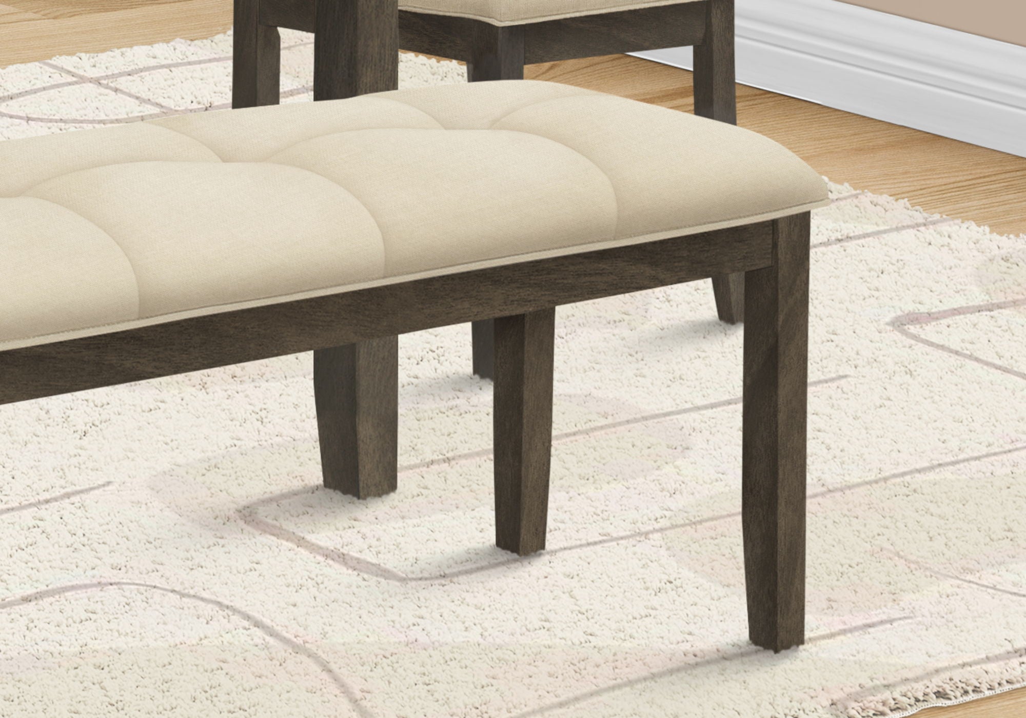 Bench, Rectangular, Hallway, Upholstered, Transitional - Cream - Best Buy Furniture