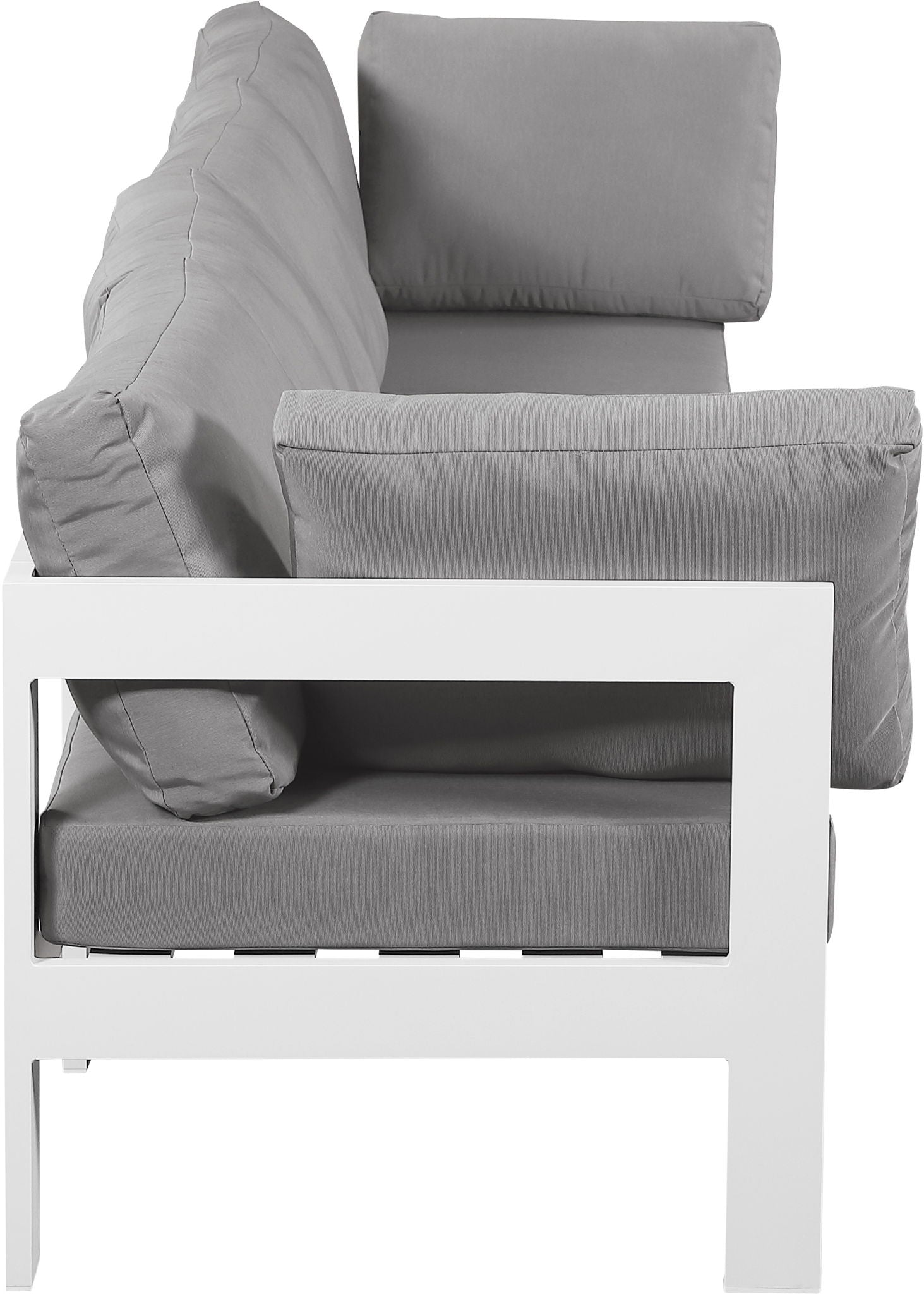 Nizuc - Outdoor Patio 4 Seat Modular Sofa With White Frame