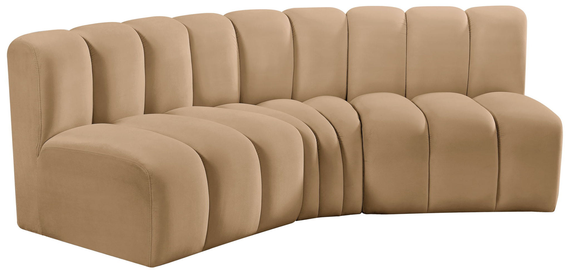 Arc - Velvet 3 Piece Modular Corner Sofa - Best Buy Furniture