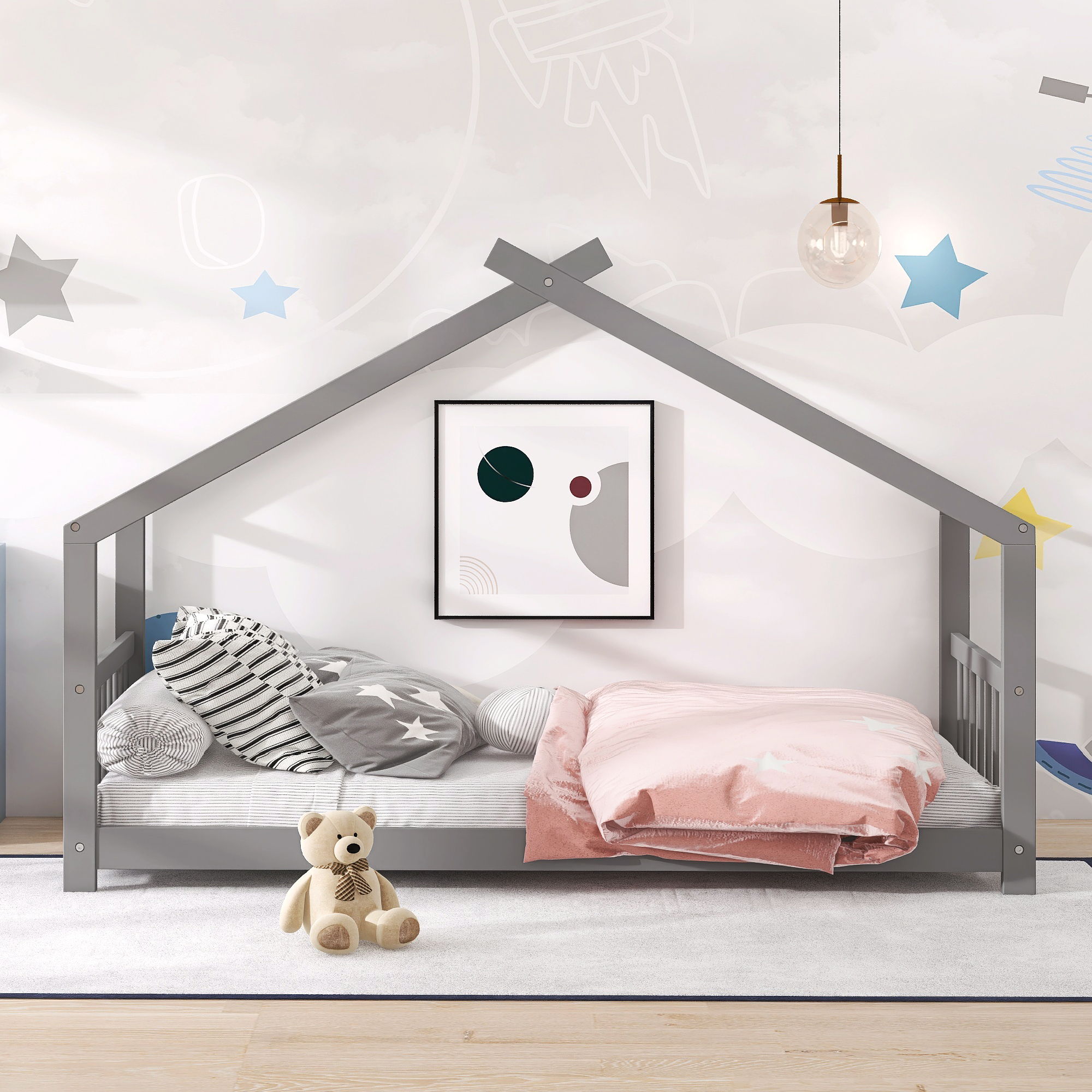 Wooden Playhouse Bed