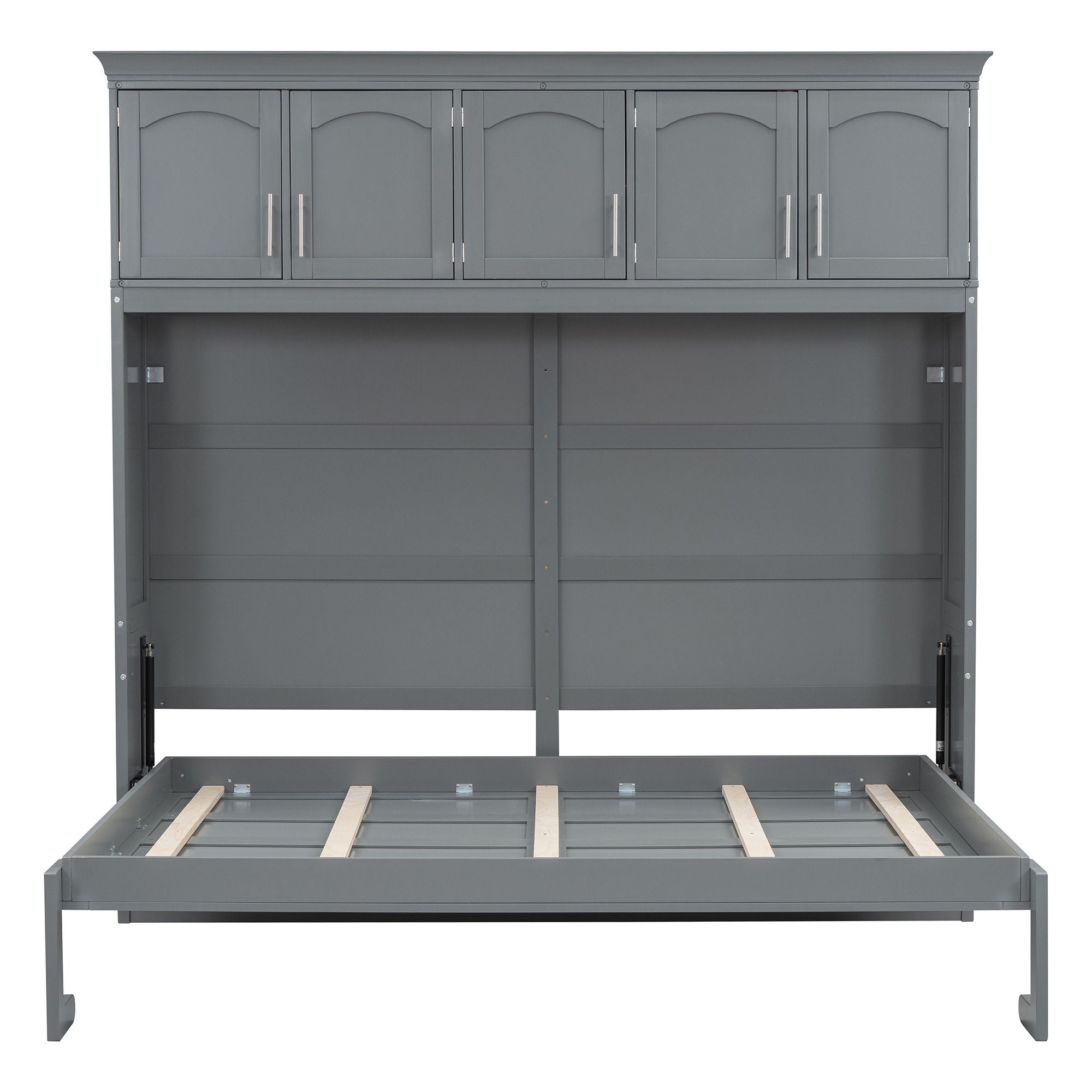 Murphy Modern Bed With Top Cabinets For Space Saving And Comfort