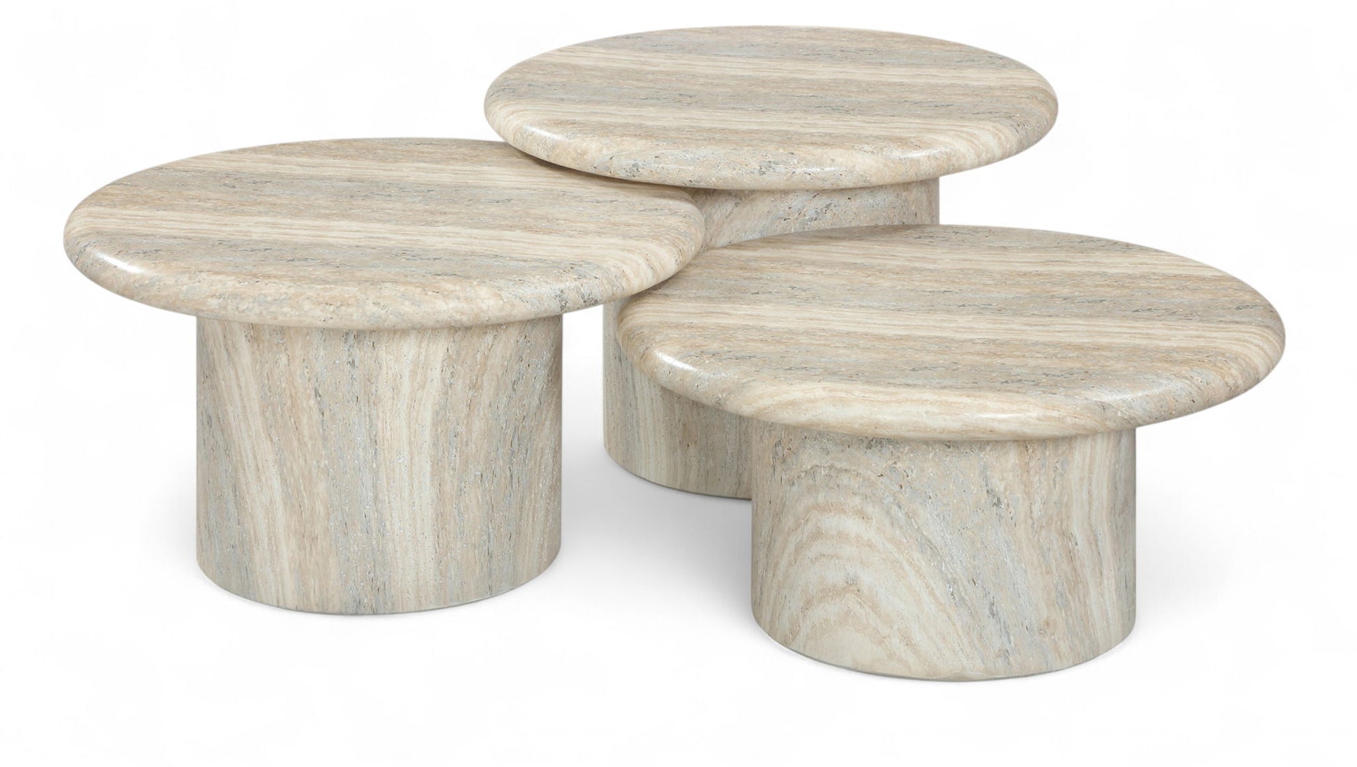 Emara - 3 Piece Concrete And Fiberglass Indoor / Outdoor Coffee Table - Best Buy Furniture