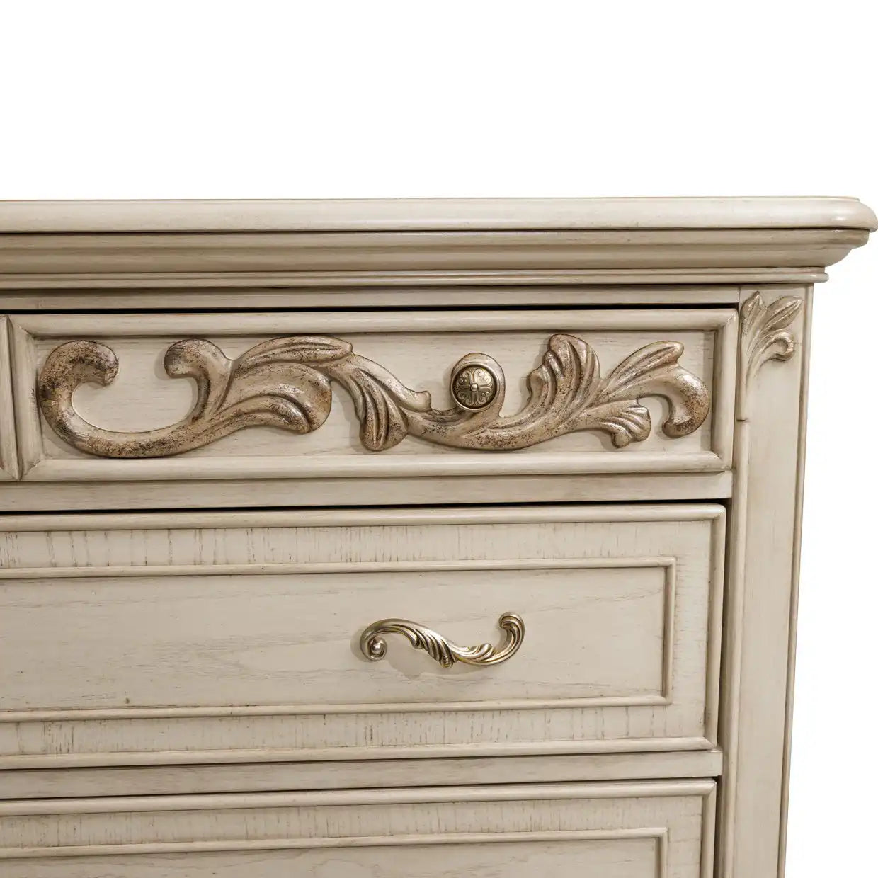 Platine de Royale - 6-Drawer Chest - Champagne - Best Buy Furniture