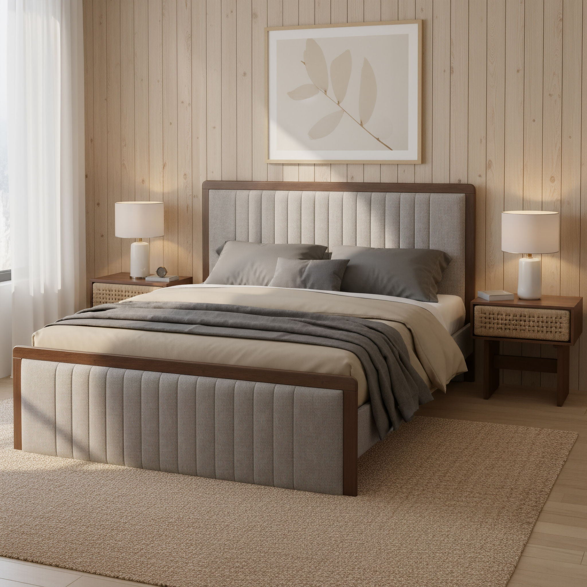 Amaria - Nightstand - Natural / Walnut