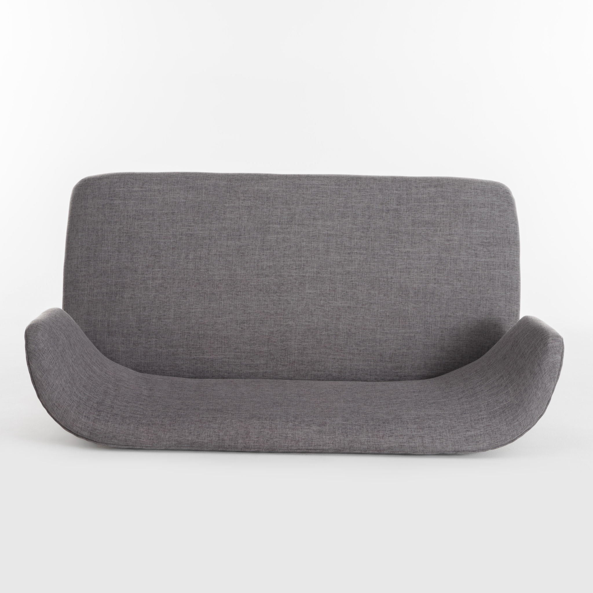 Elegant Classic Upholstered Loveseat With Curved Backrest