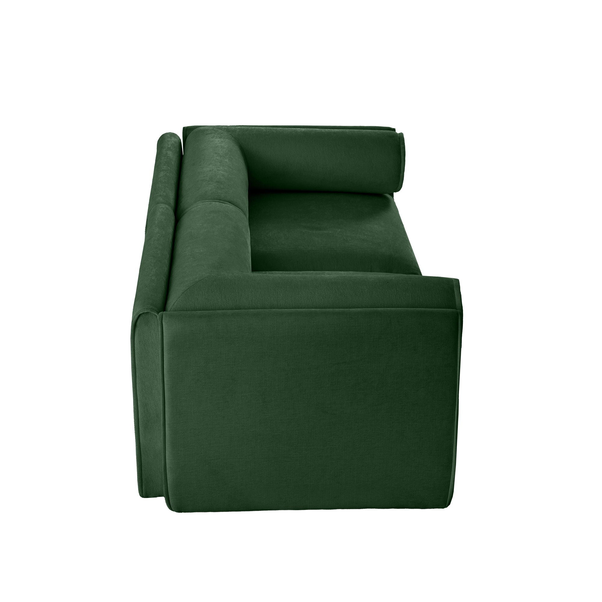 Stylish Chenille Sofa With Storage Seat And Cylindrical Backrest - Best Buy Furniture