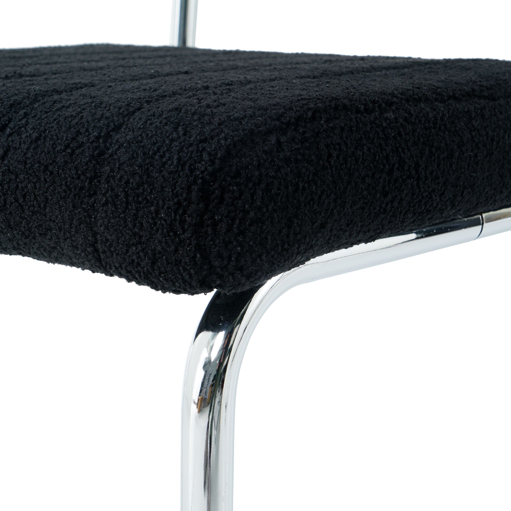 Modern Luxury Dining Chair With Metal Legs And Bow Design (Set of 4)