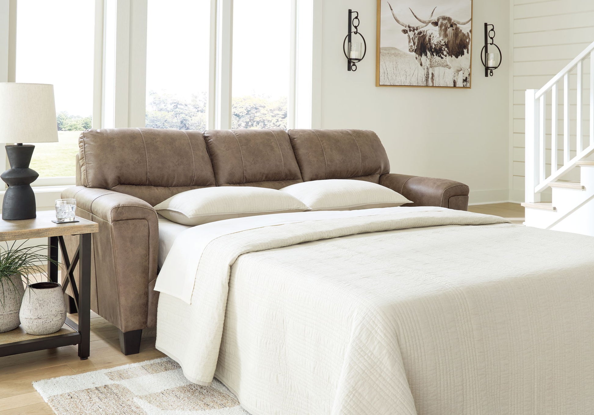 Navi - Queen Sofa Sleeper - Fossil - Best Buy Furniture