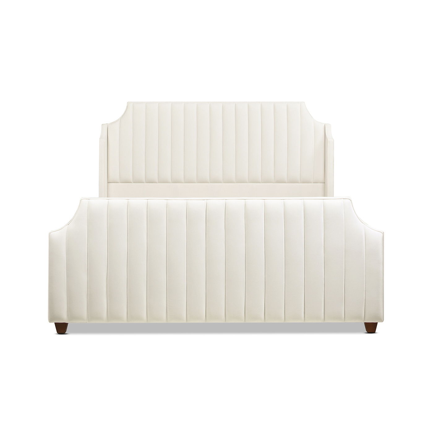 Addison - King Tufted Panel Bed Frame - Cloud White