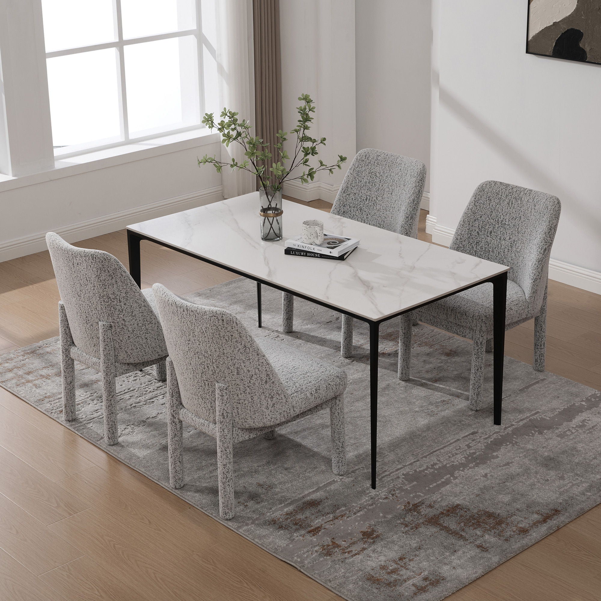 Wide Minimalist Dining Chair