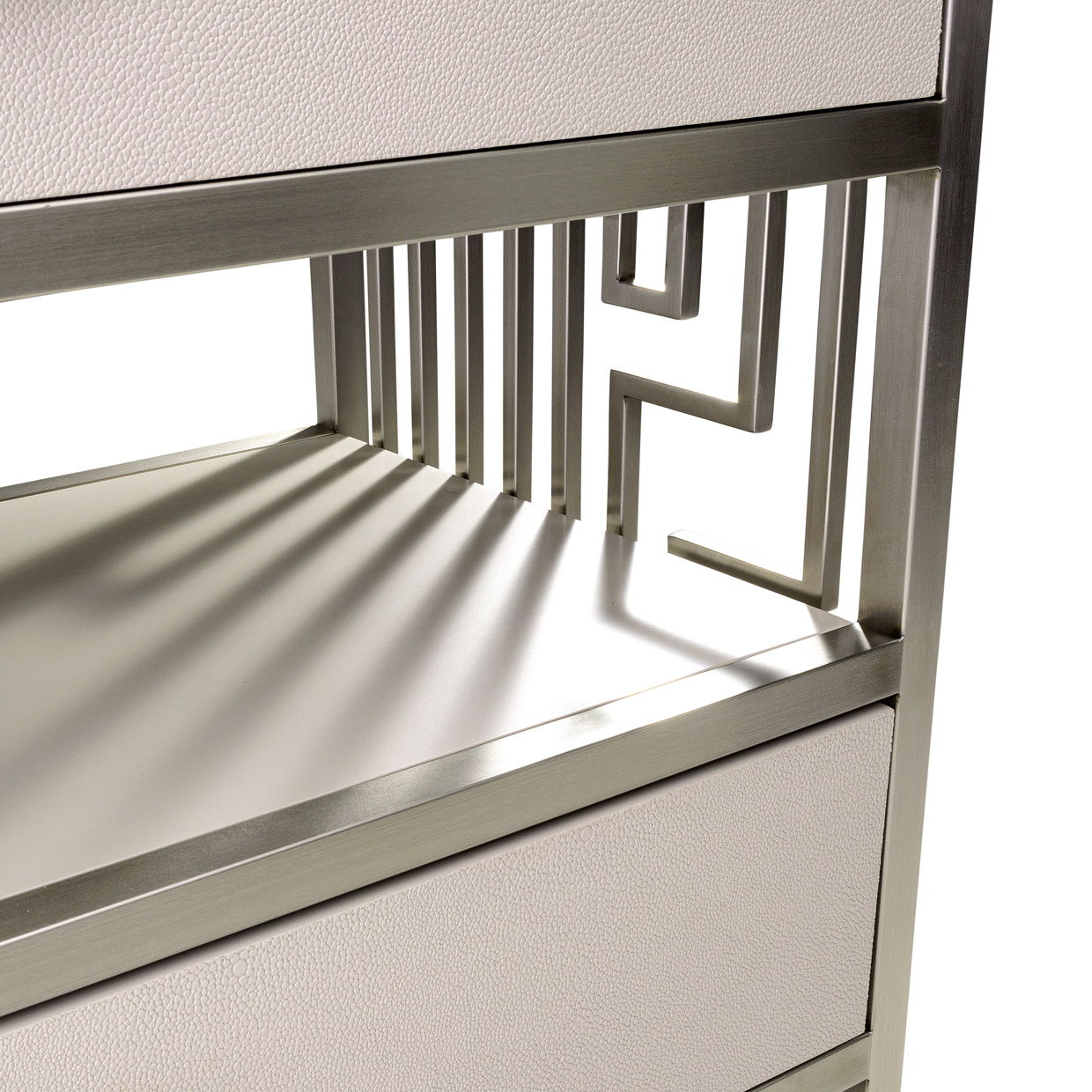 Roxbury Park - Metal Nightstand - Stainless Steel